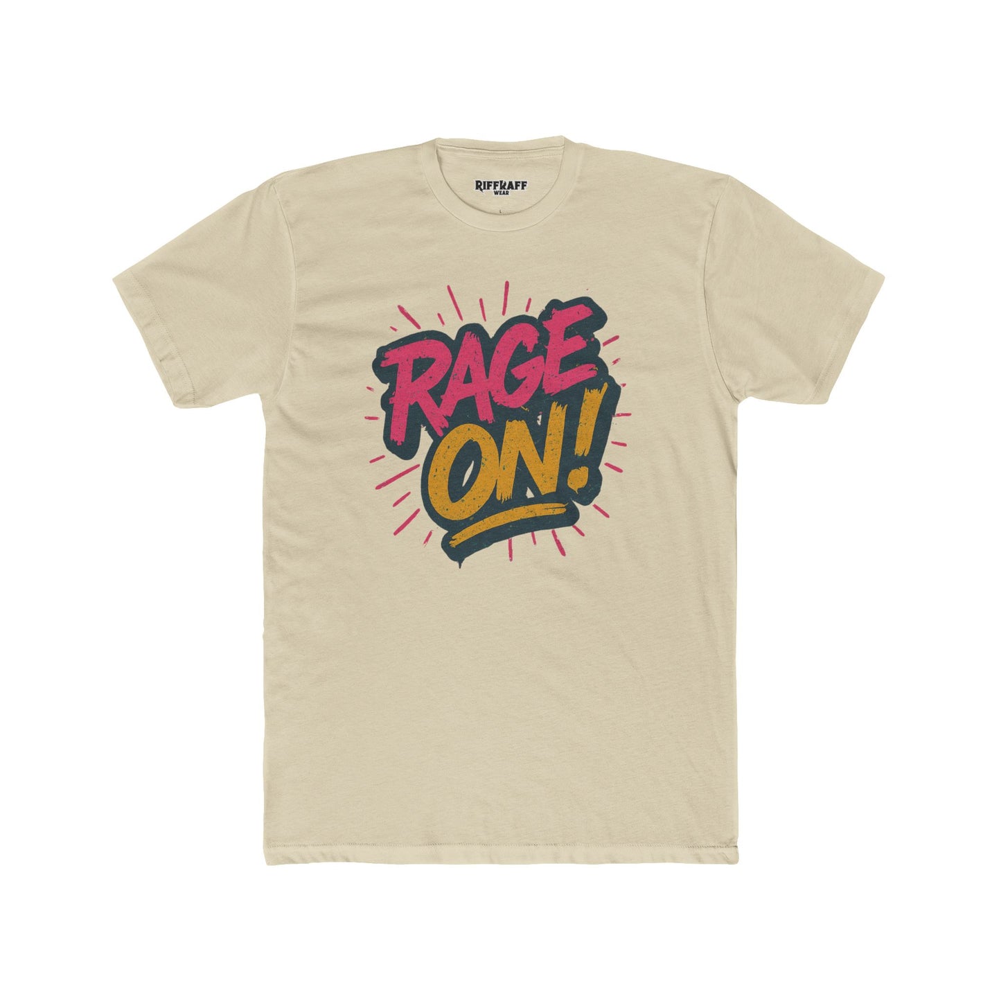 Rage On! Unisex Cotton Crew Tee - Bold Graphic T-Shirt for Casual Wear