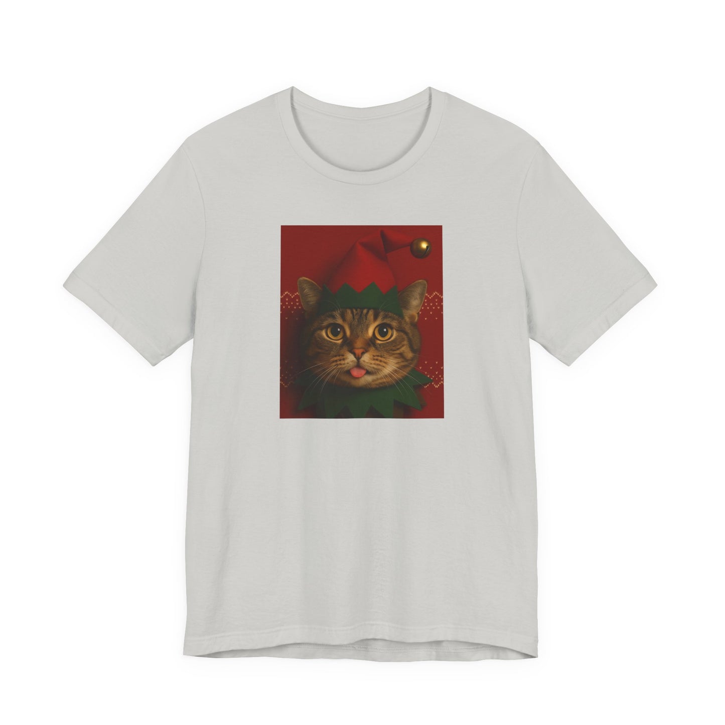 Festive Cat Elf T-Shirt, Christmas Tee, Holiday Gift, Cute Cat Lover Shirt, Unisex Apparel, Funny Christmas Top - Riff Raff Wear