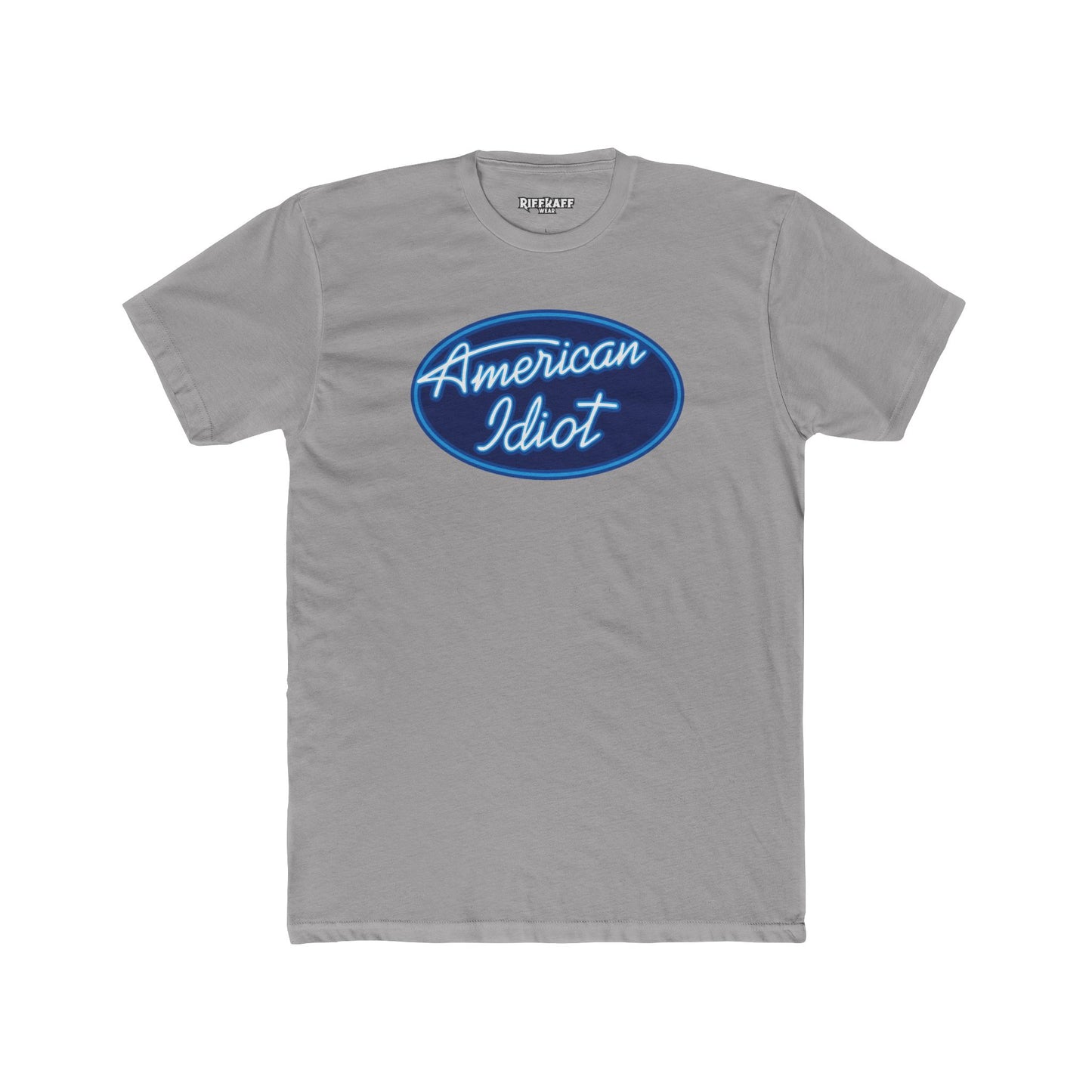 Unisex Cotton Crew Tee - American Idiot Graphic T-Shirt - Logo Parody Series - Riff Raff Wear
