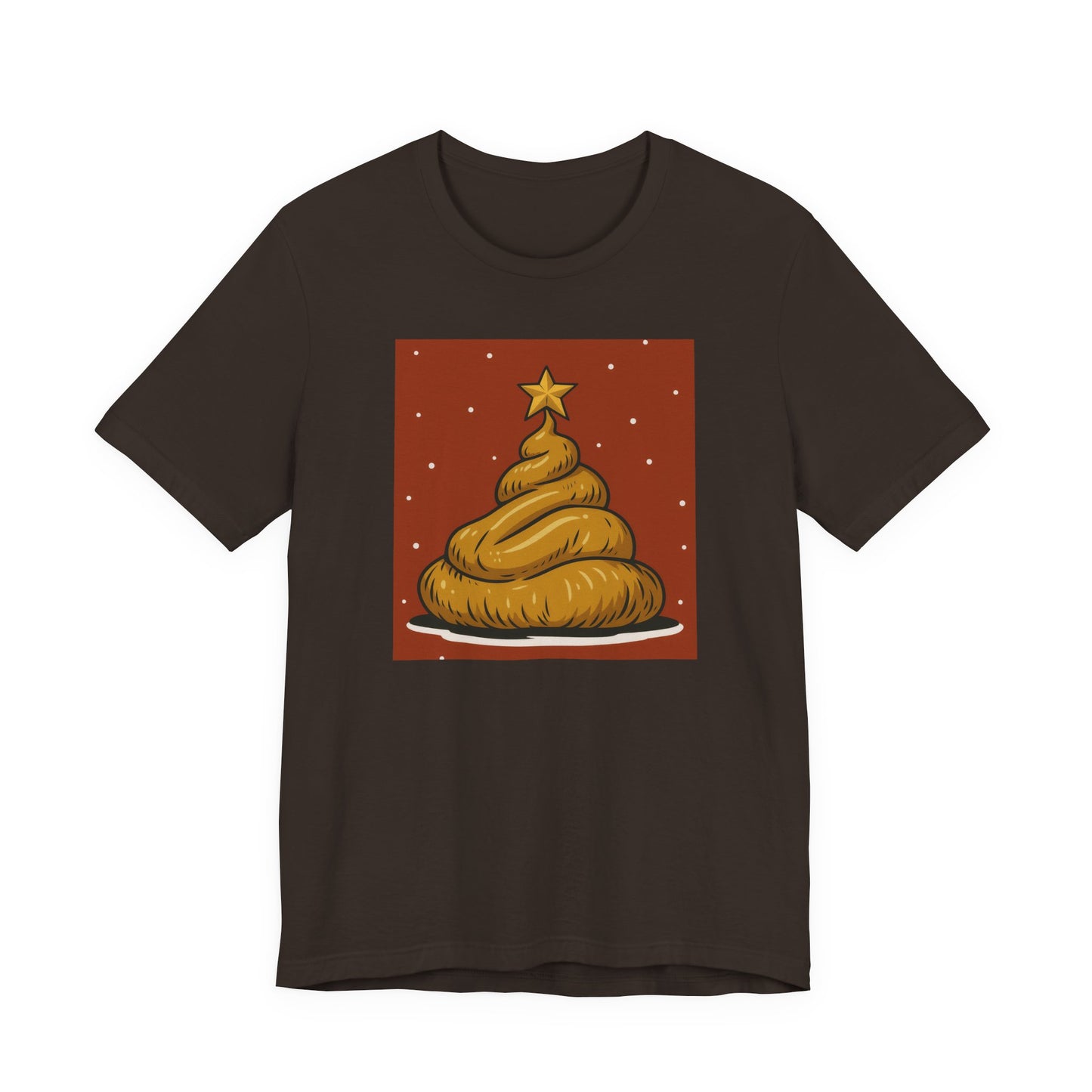 Funny Christmas Poop Tee, Unisex Short Sleeve T-Shirt, Holiday Humor Shirt, Christmas Gift, Graphic Tee, Quirky Xmas Apparel - Riff Raff Wear