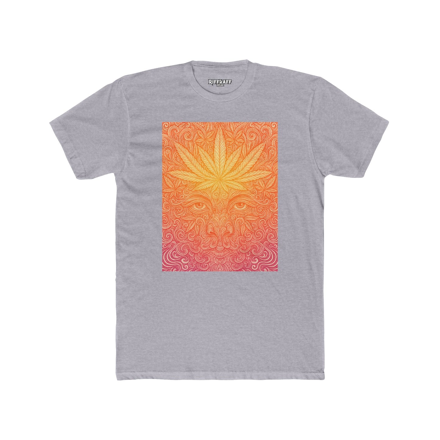 Bohemian Vibes Unisex Cotton Crew Tee - Psychedelic Sunset Design - Riff Raff Wear
