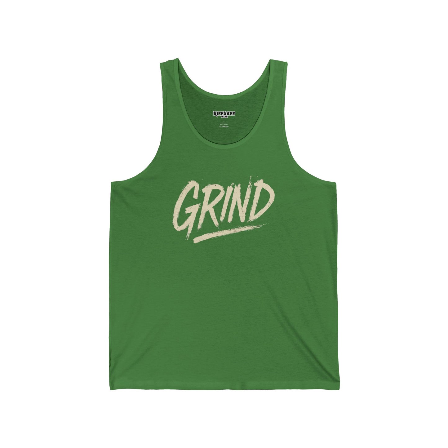 Motivational 'GRIND' Unisex Jersey Tank - Comfort Fit Workout Apparel - Riff Raff Wear