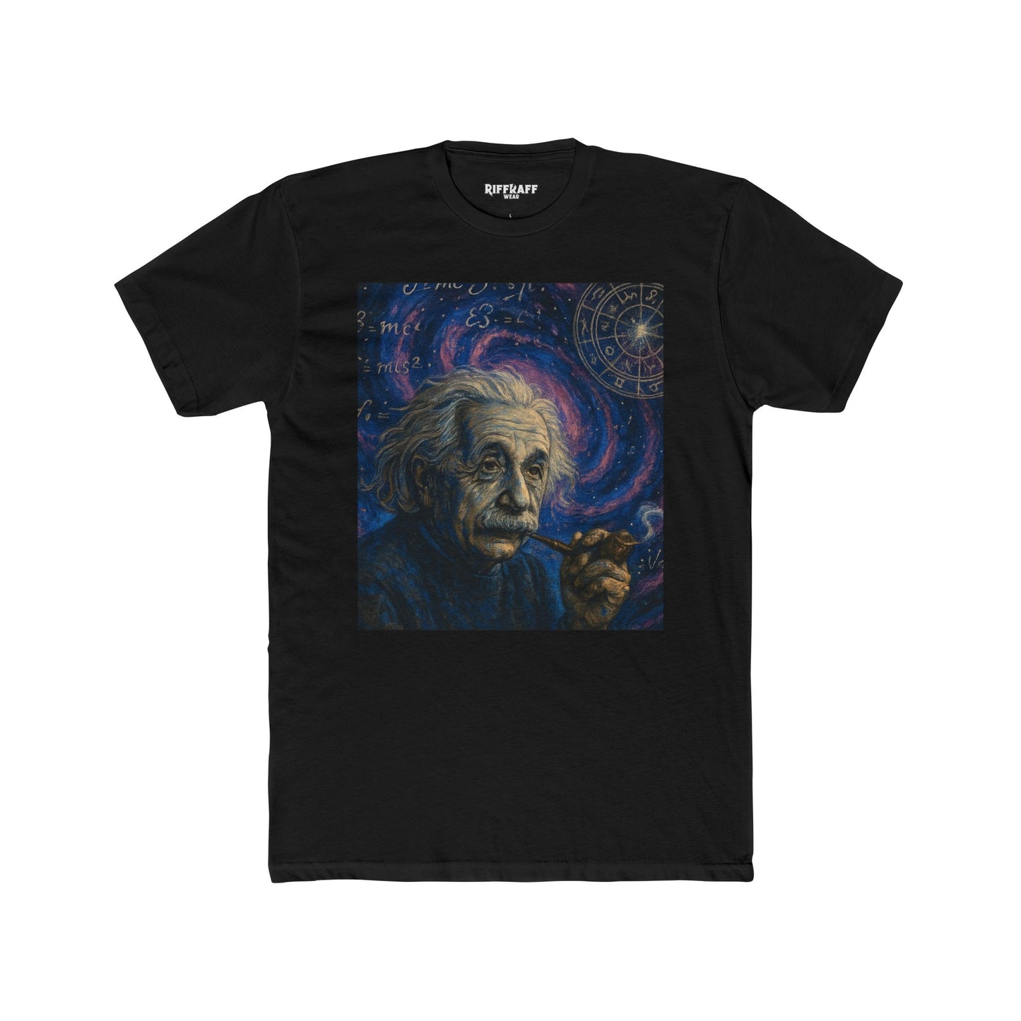 Einstein Cosmic Crew Tee - Unisex Cotton T-Shirt for Science Lovers - Riff Raff Wear