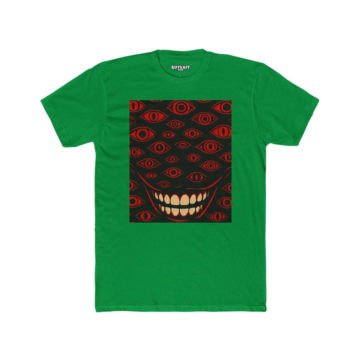 Menacing Smiley Unisex Cotton Crew Tee - Bold Graphic - Riff Raff Wear