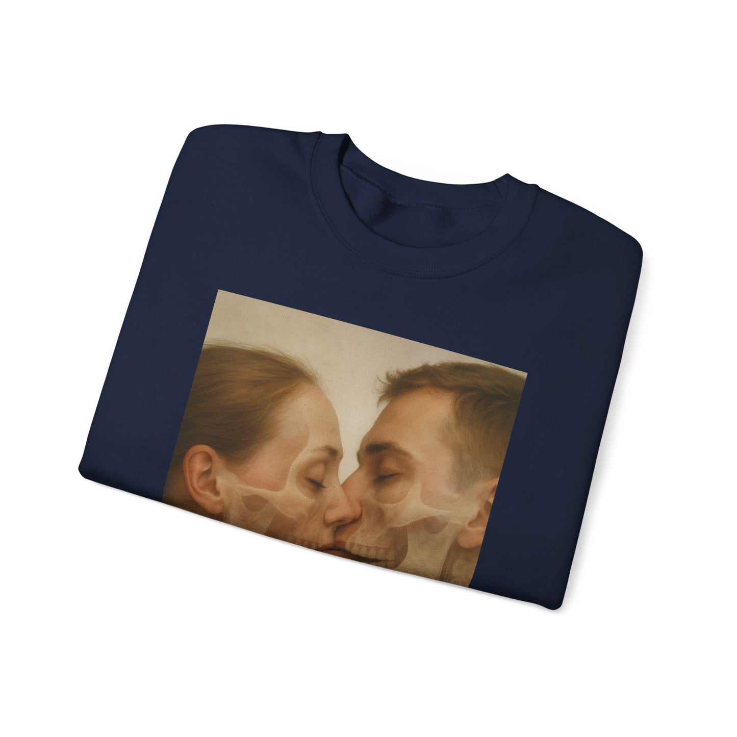 Romantic Skull Art Sweatshirt - Unisex Cozy Crewneck for Couples, Halloween, Gift Idea, Unique Sweatshirt, Trendy Layering - Riff Raff Wear