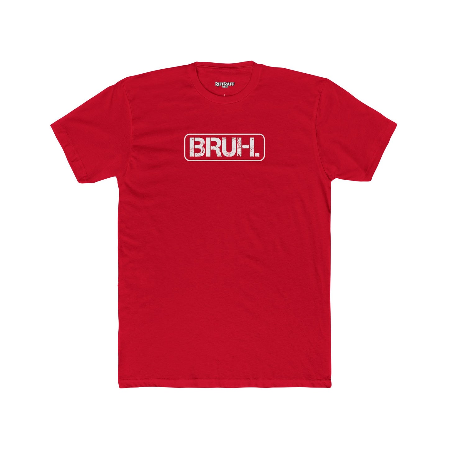 Unisex Cotton Crew Tee - Minimalist 'BRUH' Graphic T-Shirt for Casual Style - Riff Raff Wear
