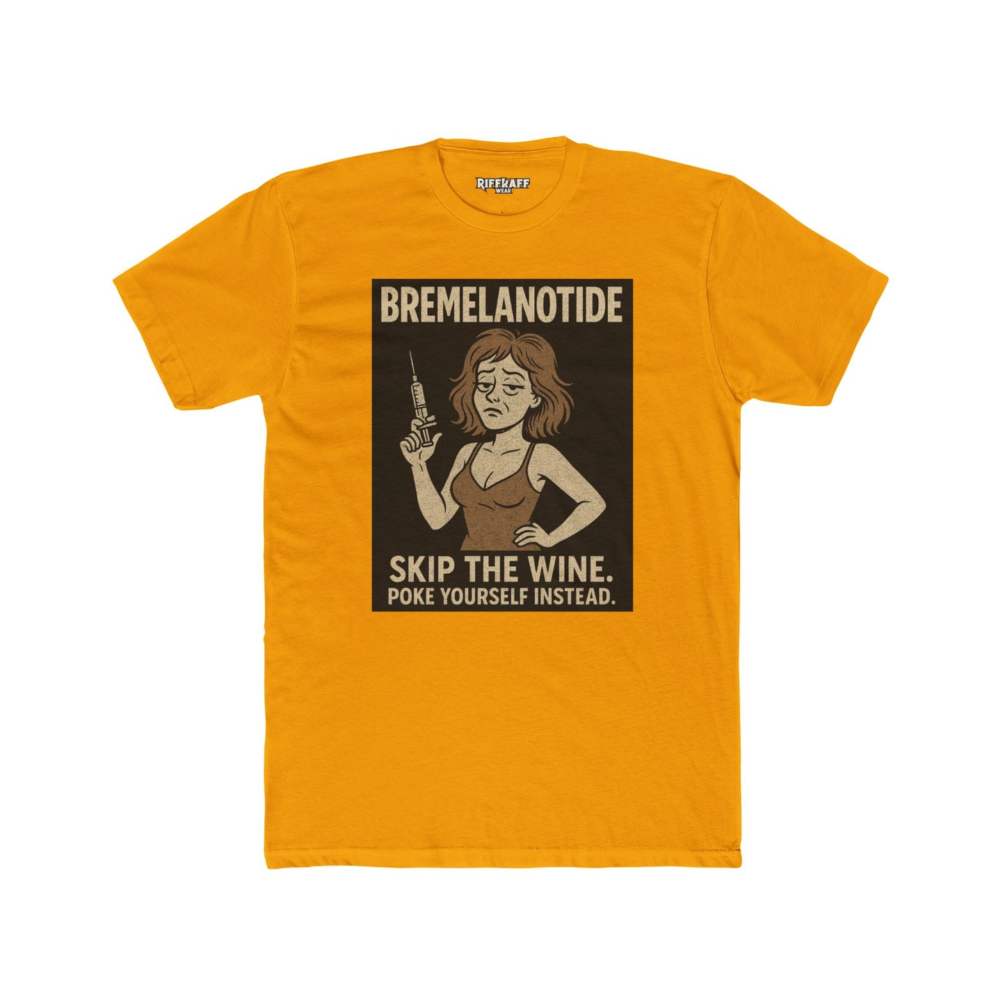 Bremelanotide Poke Yourself - Motivational Unisex Cotton Crew Tee - OverRX - Riff Raff Wear