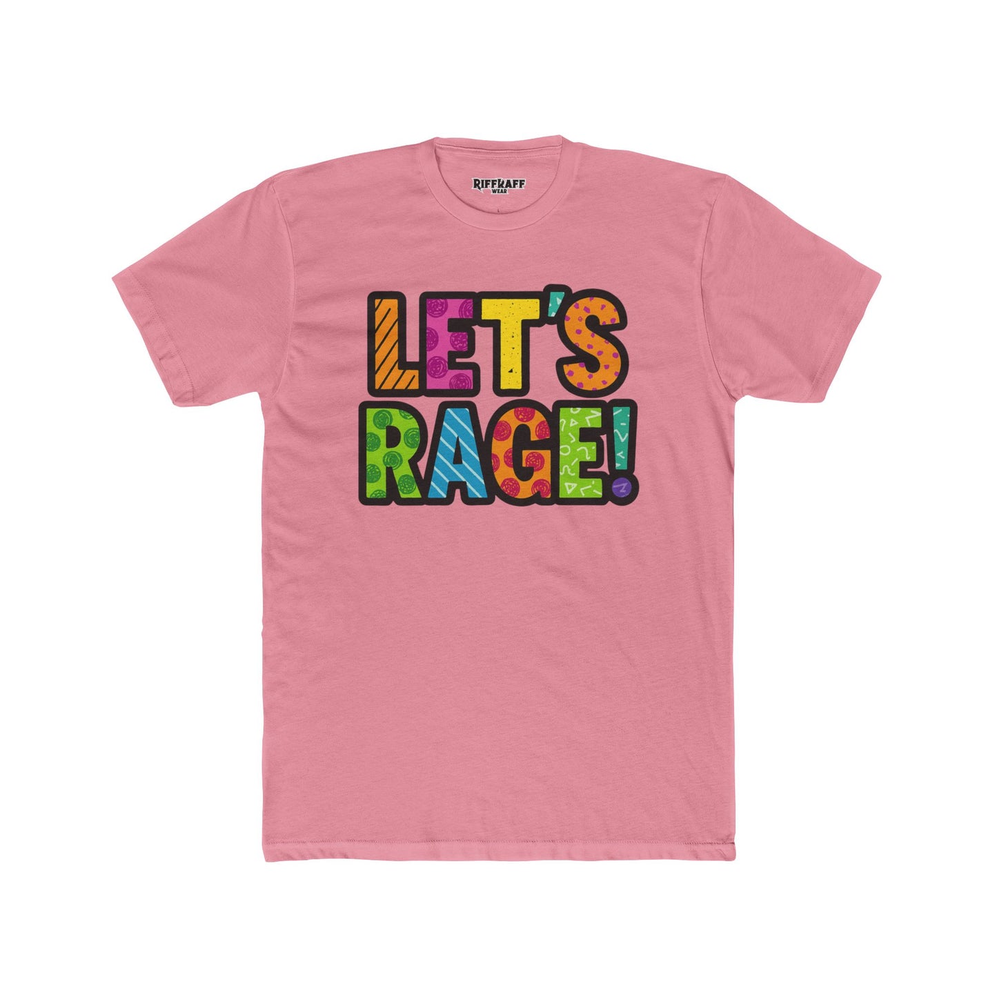 Let’s Rage! Unisex Cotton Crew Tee - Vibrant Graphic Tee for Party Vibes - Riff Raff Wear