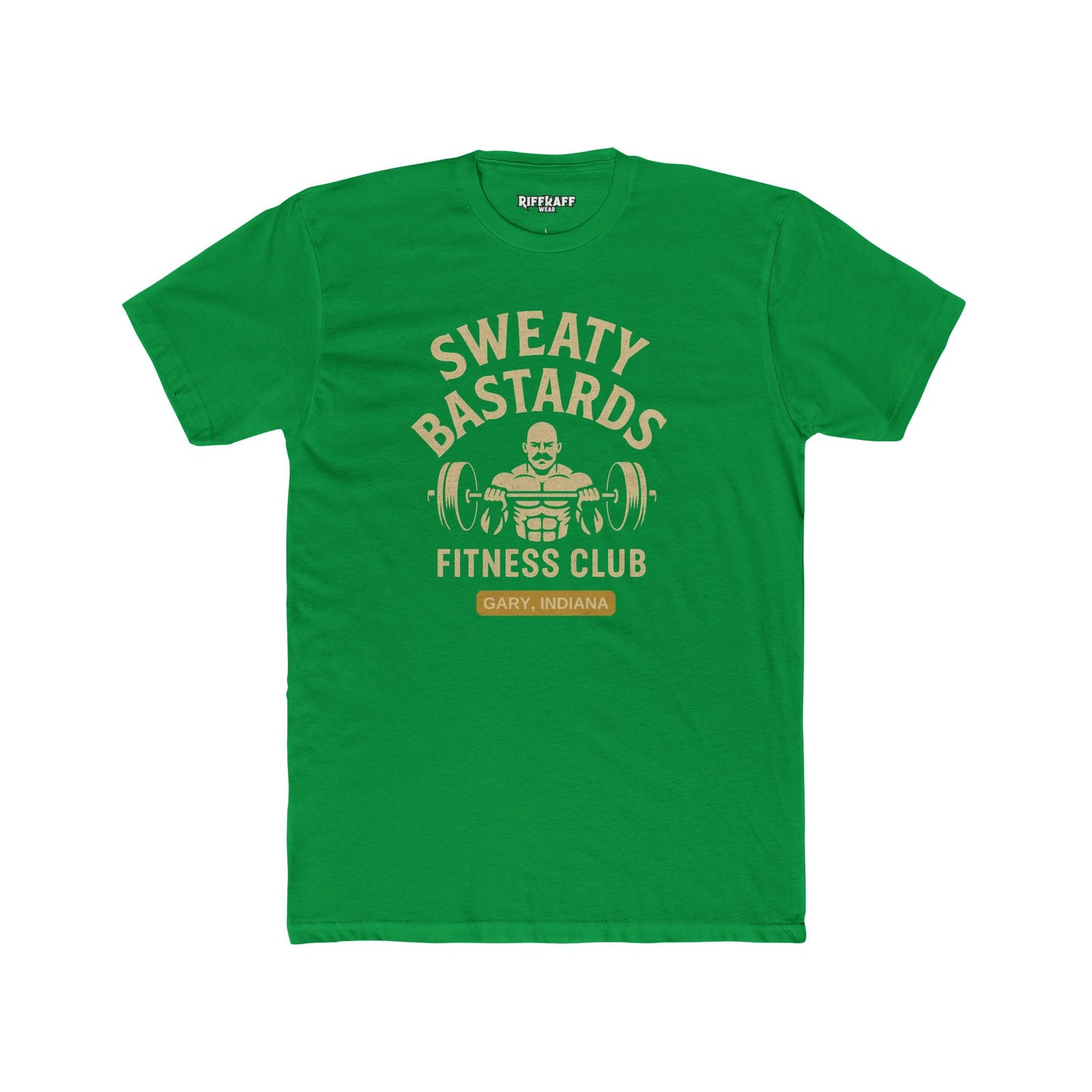 Sweaty Bastards Fitness Club Unisex Cotton Crew Tee - Fun Gym Shirt - Riff Raff Underground