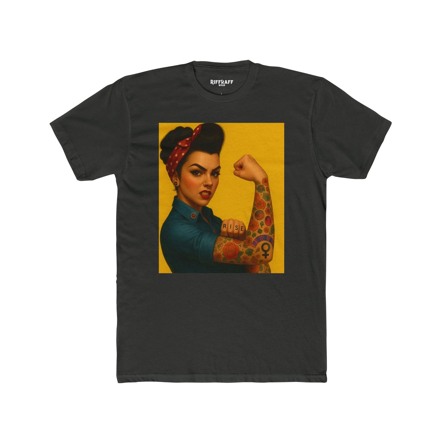 Empowered Woman Unisex Cotton Crew Tee - Vibrant Graphic Tee for Feminist Statement - Riff Raff Wear