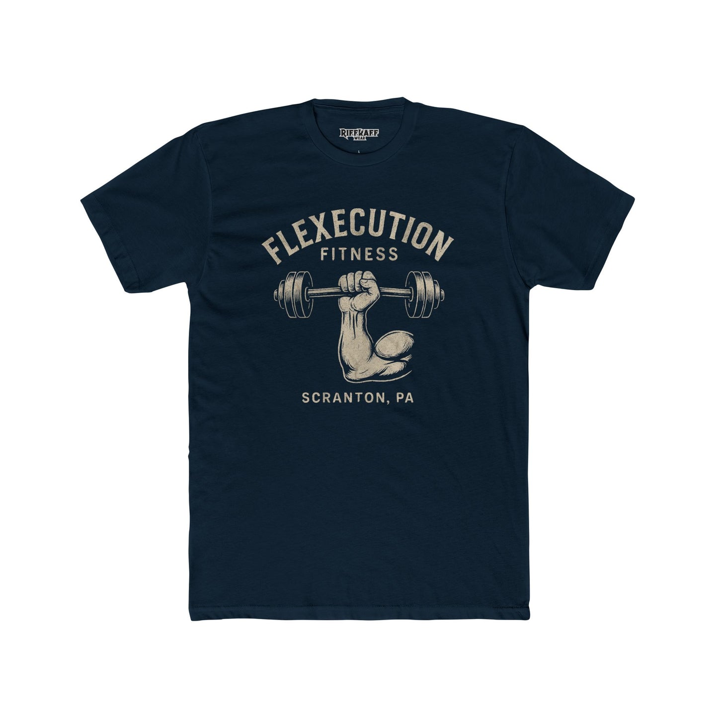 Motivational Fitness Crew Tee - Flexecution & Pain is Temporary Design - Riff Raff Wear