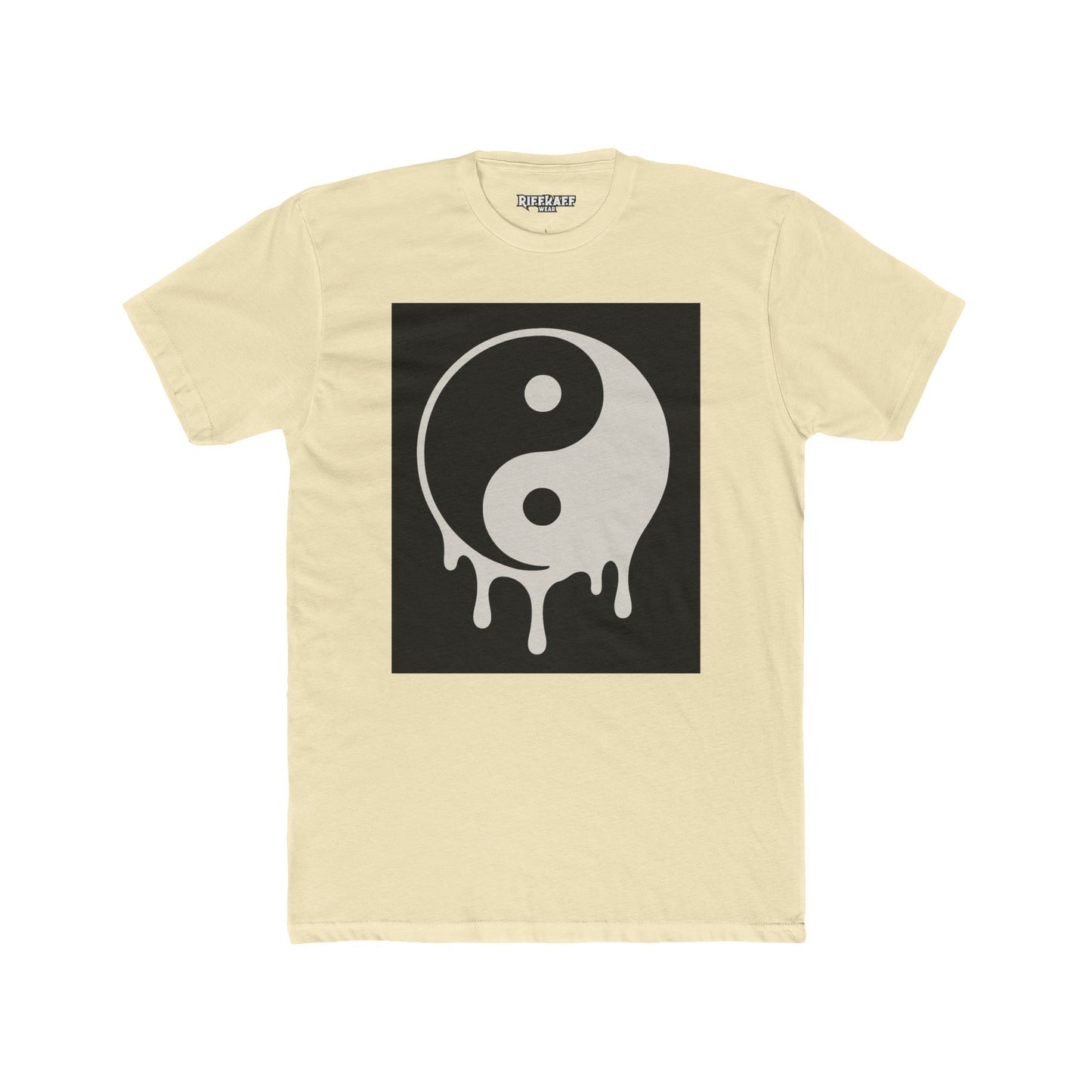 Unisex Cotton Crew Tee with Dripping Yin Yang Design | Casual Wear, Unisex Tee - Riff Raff Wear