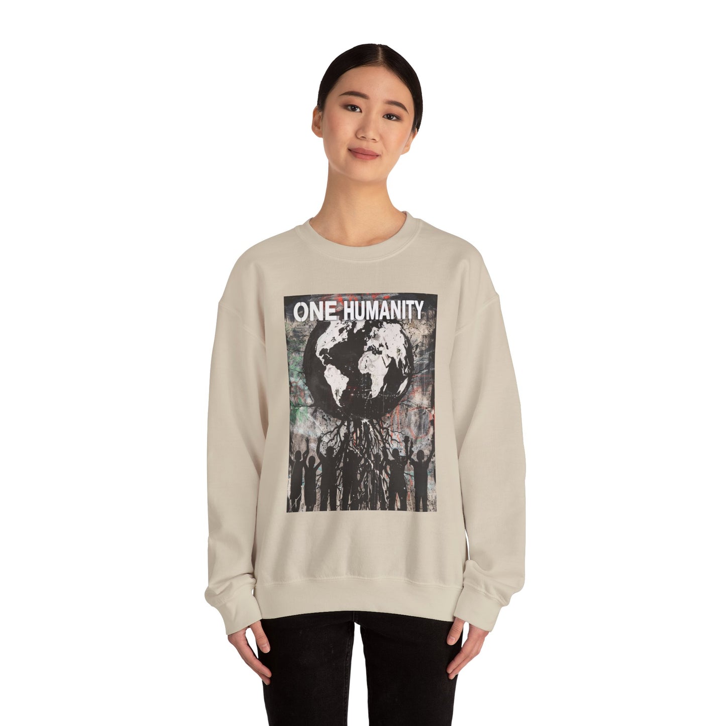 One Humanity Unisex Crewneck Sweatshirt - Comfortable & Stylish - Riff Raff Wear