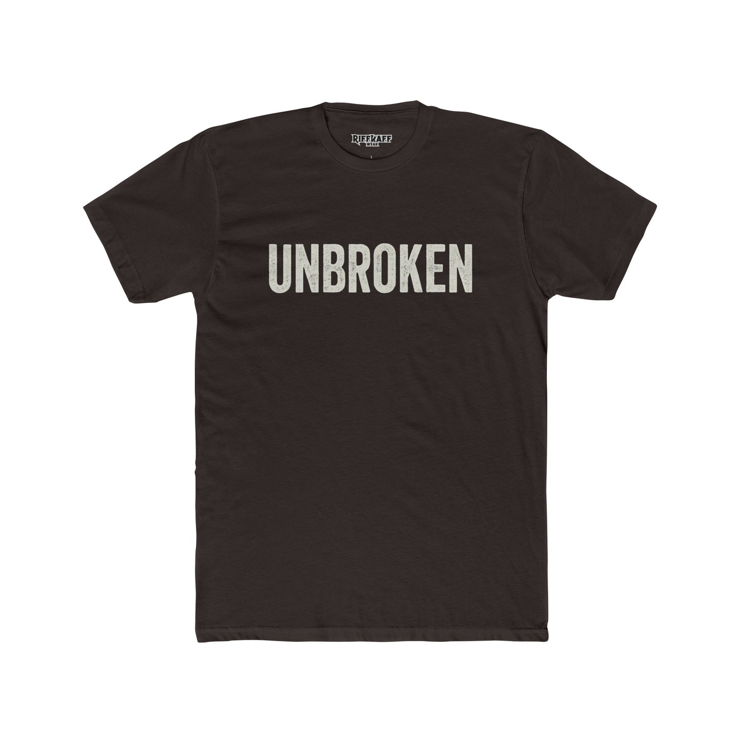 Unisex Cotton Crew Tee - UNBROKEN Inspirational Shirt - Riff Raff Wear Fitness