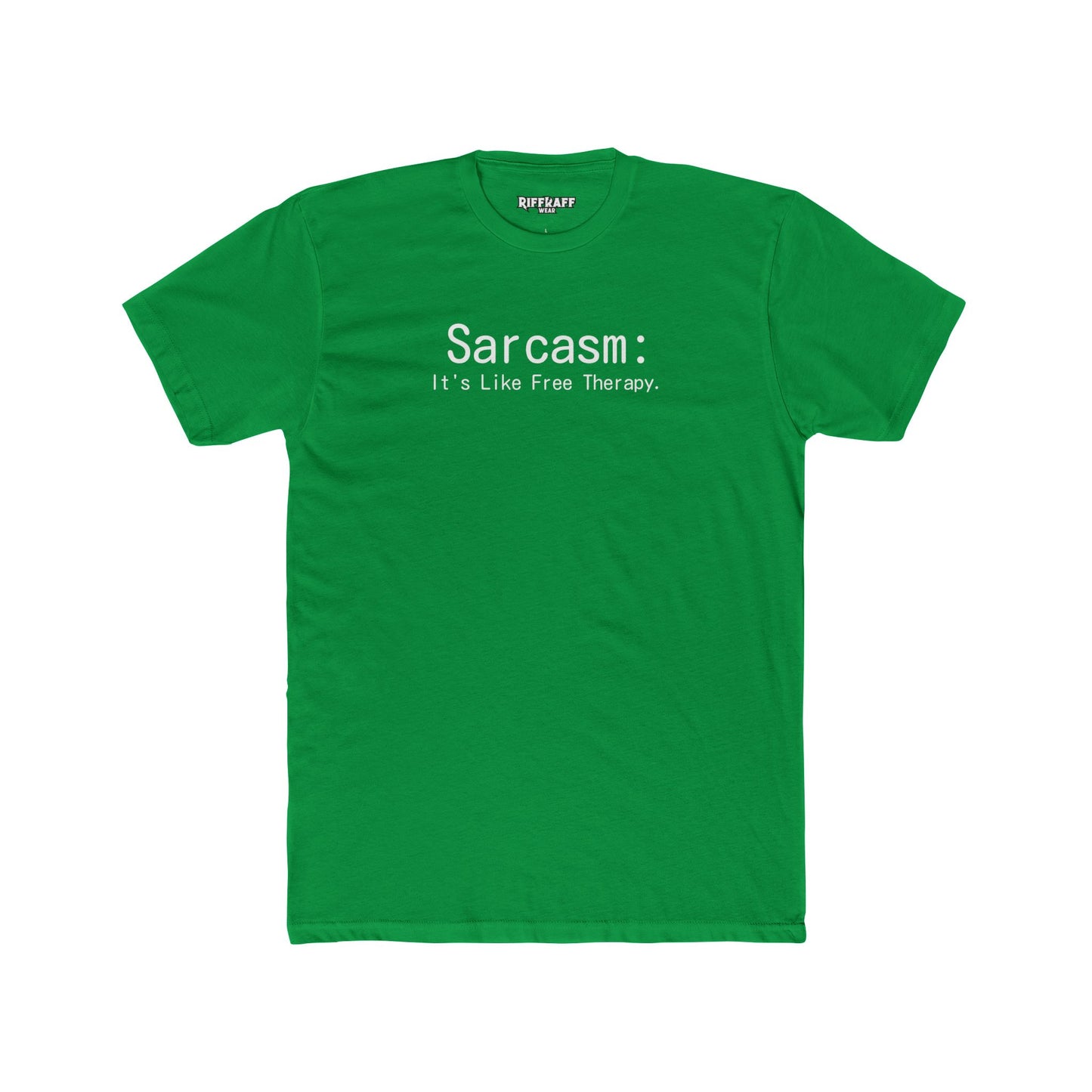Sarcasm Is Therapy Unisex Cotton Crew Tee - Casual Humor T-Shirt - Riff Raff Wear