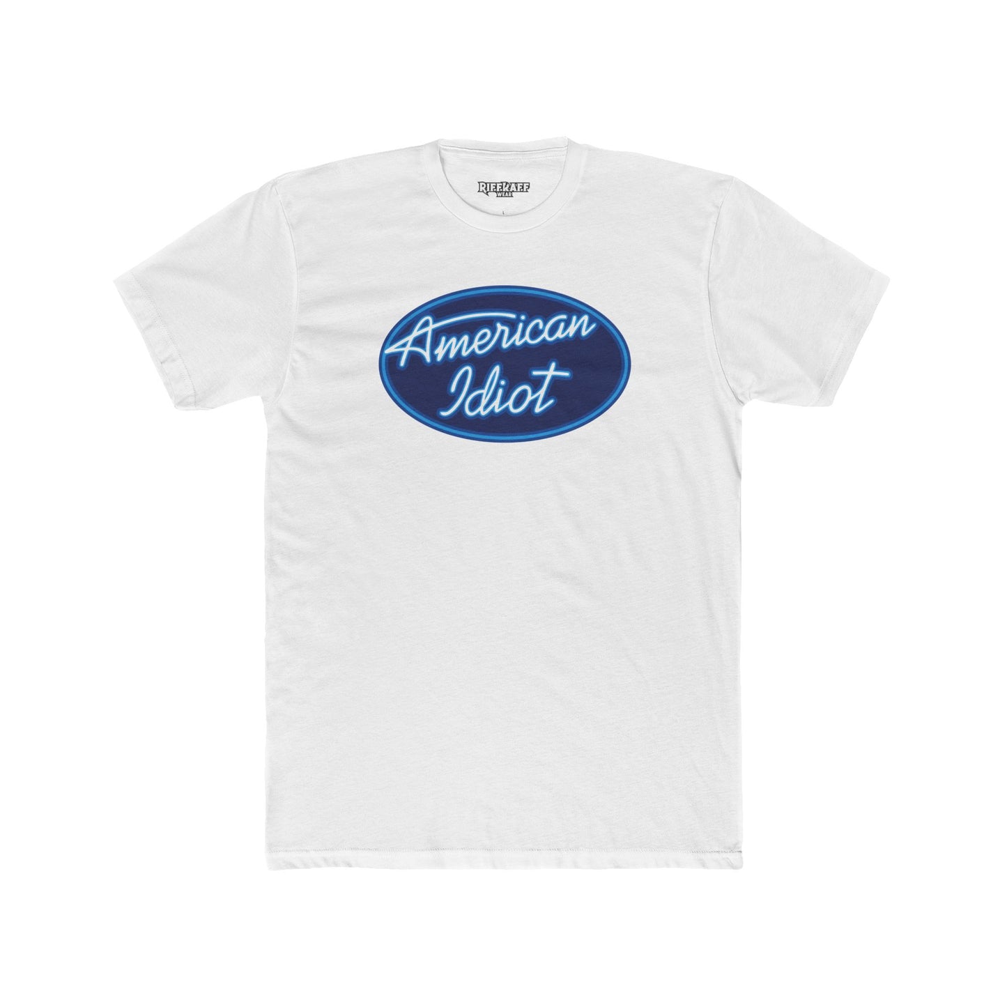 Unisex Cotton Crew Tee - American Idiot Graphic T-Shirt - Logo Parody Series - Riff Raff Wear
