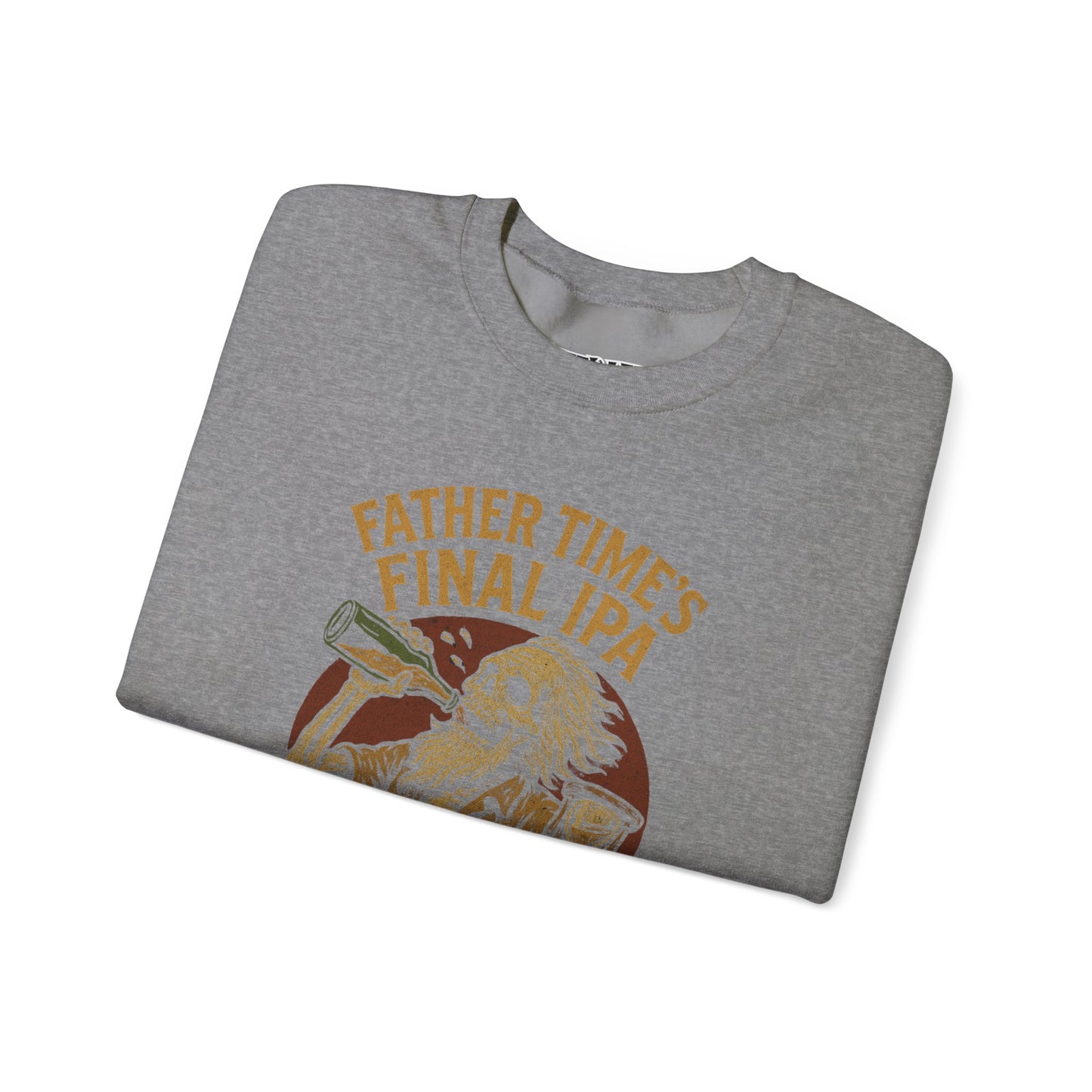 Funny Unisex Crewneck Sweatshirt - Father Time's Final IPA Design - Riff Raff Wear Underground