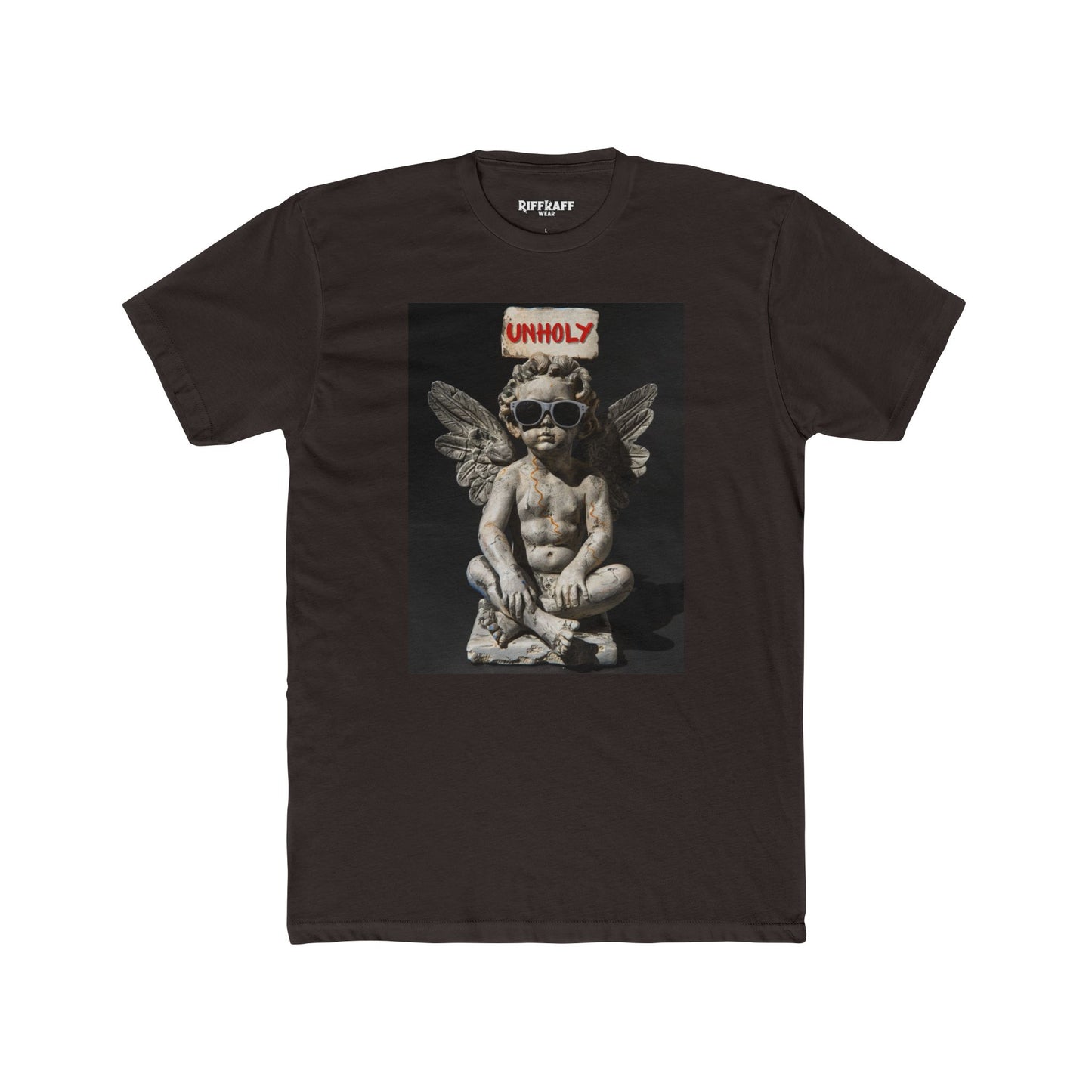 Unisex Cotton Crew Tee - Unholy Angel Graphic Tee for Bold Souls _Riff Raff Wear