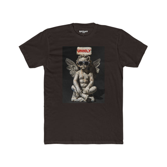 Unisex Cotton Crew Tee - Unholy Angel Graphic Tee for Bold Souls _Riff Raff Wear