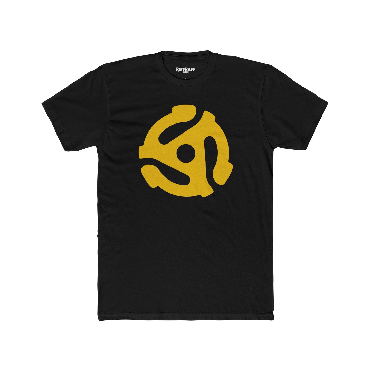 Retro Vinyl Record Unisex Cotton Crew Tee - Music Lover's Apparel - 45 Record Insert - Riff Raff Wear