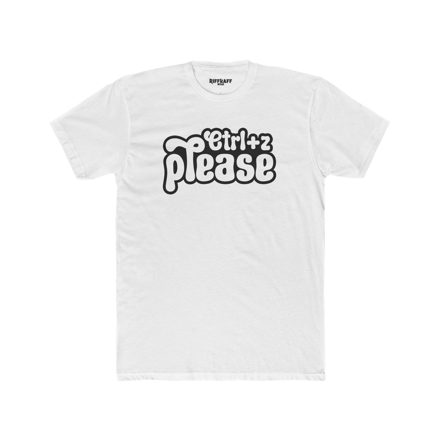 Retro Graphic Crew Tee - 'Ctrl+Z Please' - Riff Raff Wear