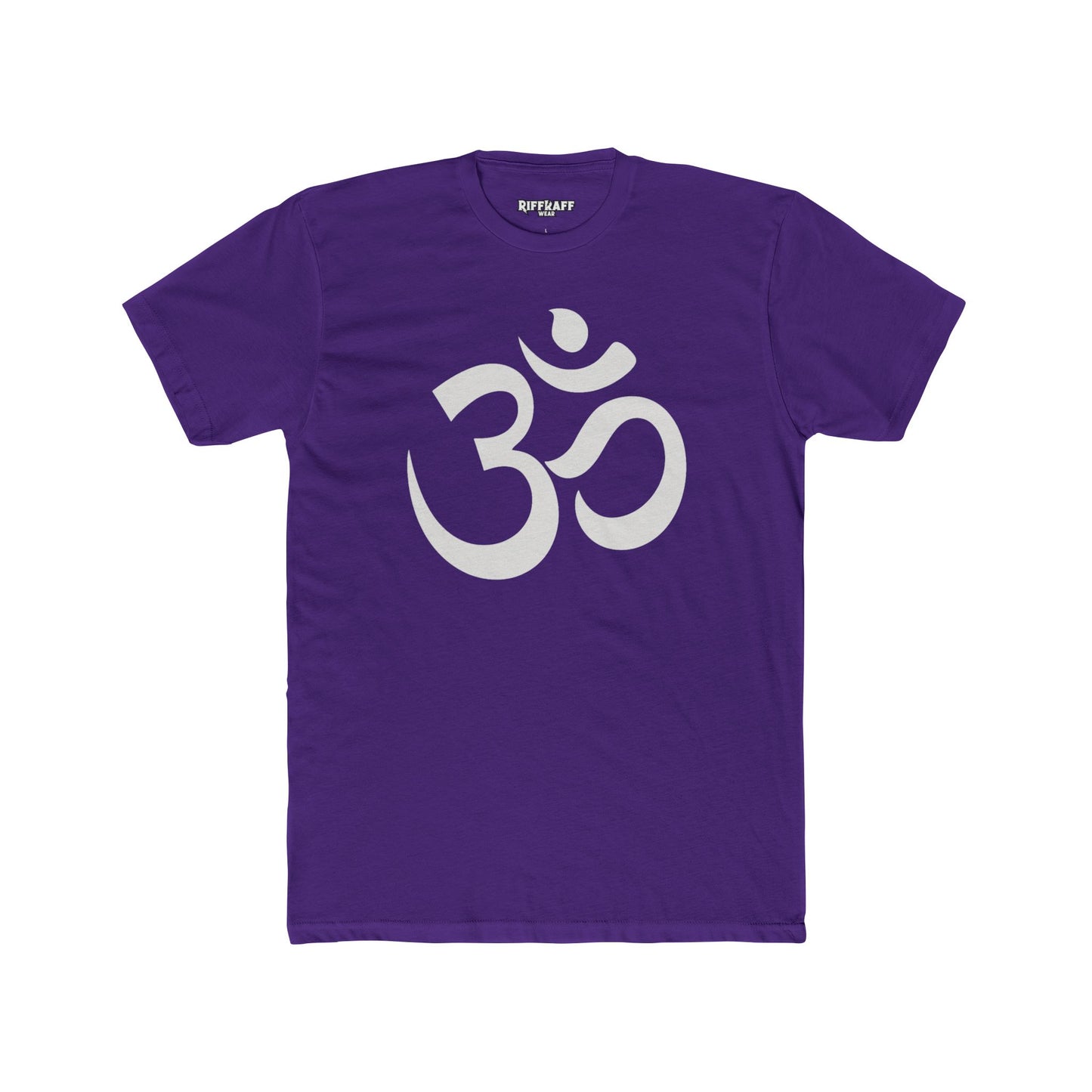 Unisex Cotton Crew Tee - OM od Aum Symbol Spiritual - Riff Raff Wear