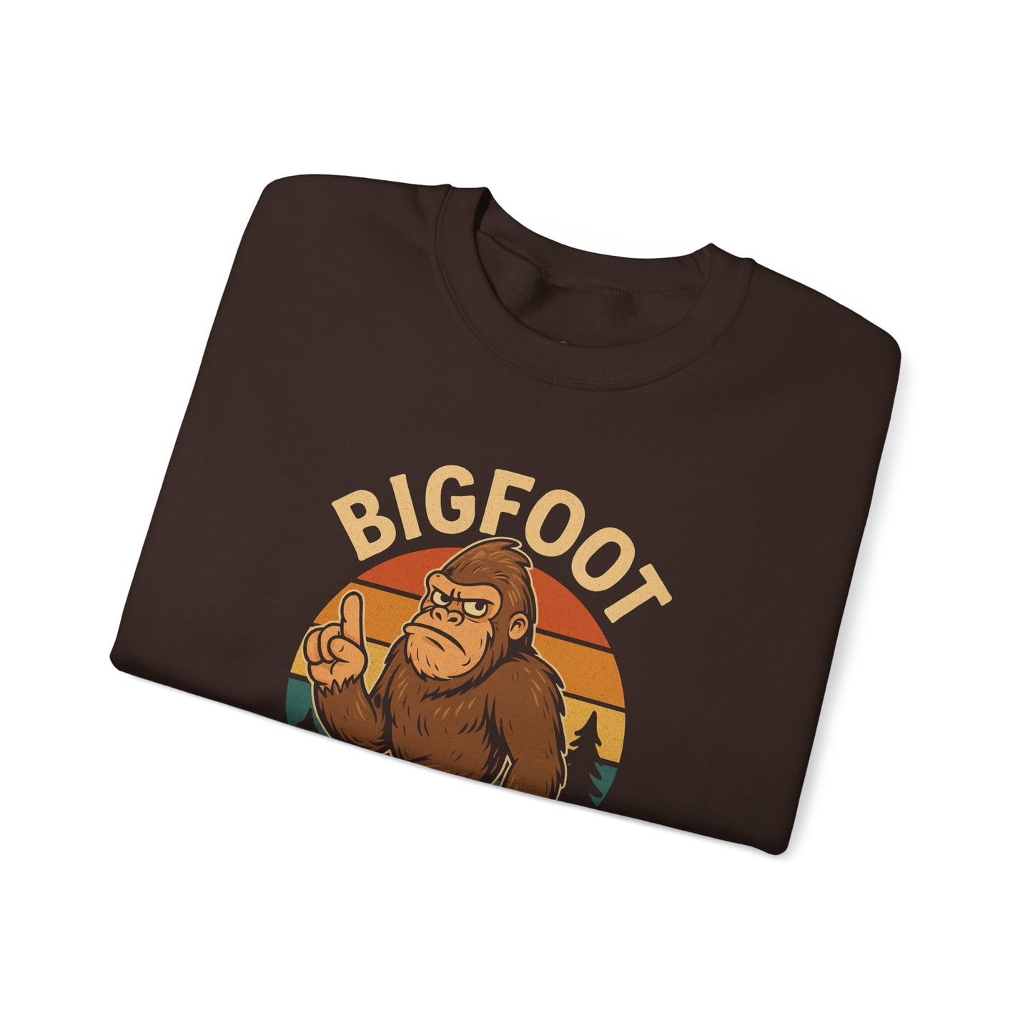 Bigfoot Doesn't Believe Crewneck Sweatshirt - Unisex Fashion for Nature Lovers - Riff Raff Wear