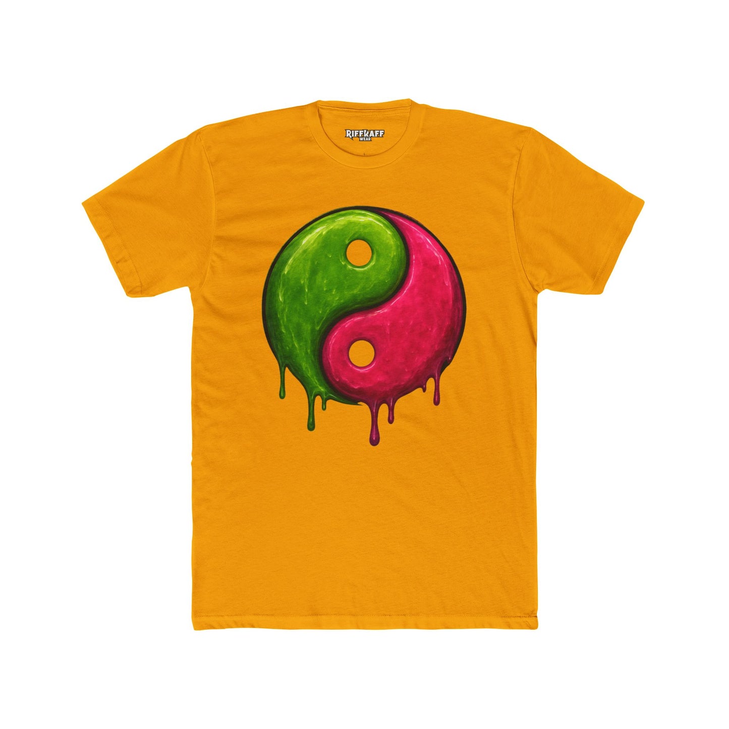 Yin Yang Drip Unisex Cotton Crew Tee - Stylish & Fun Graphic Tee for Everyday Wear - Riff Raff Wear