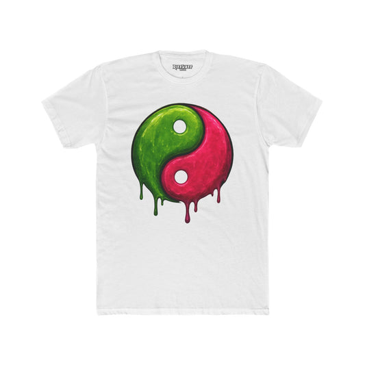 Yin Yang Drip Unisex Cotton Crew Tee - Stylish & Fun Graphic Tee for Everyday Wear - Riff Raff Wear