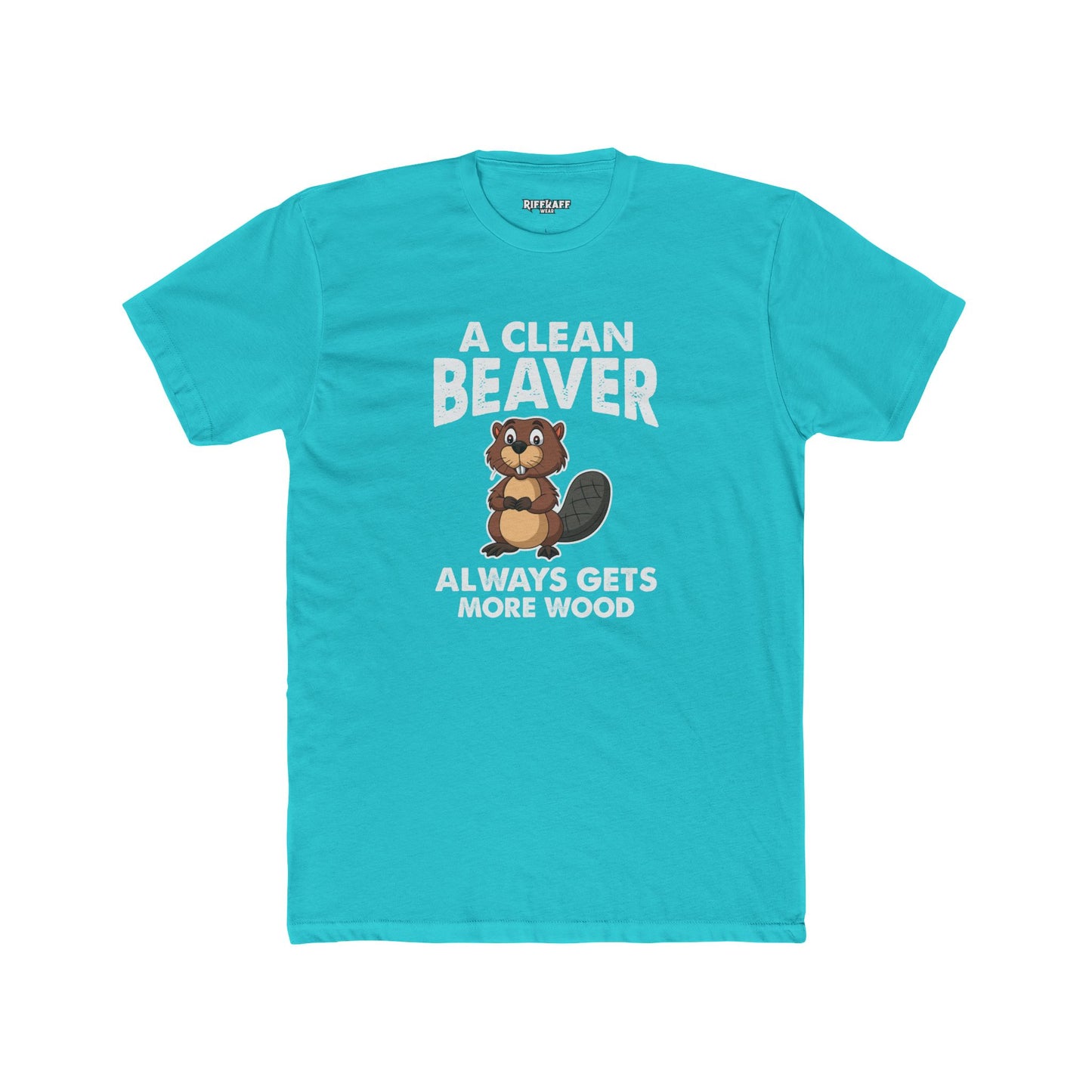 A Clean Beaver Graphic Tee - Fun and Quirky Cotton Crew for Nature Lovers - Riff Raff Wear