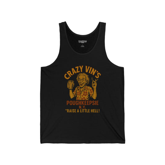 Crazy Vin's Poughkeepsie Unisex Jersey Tank - Raise a Little Hell! - Riff Raff Underground
