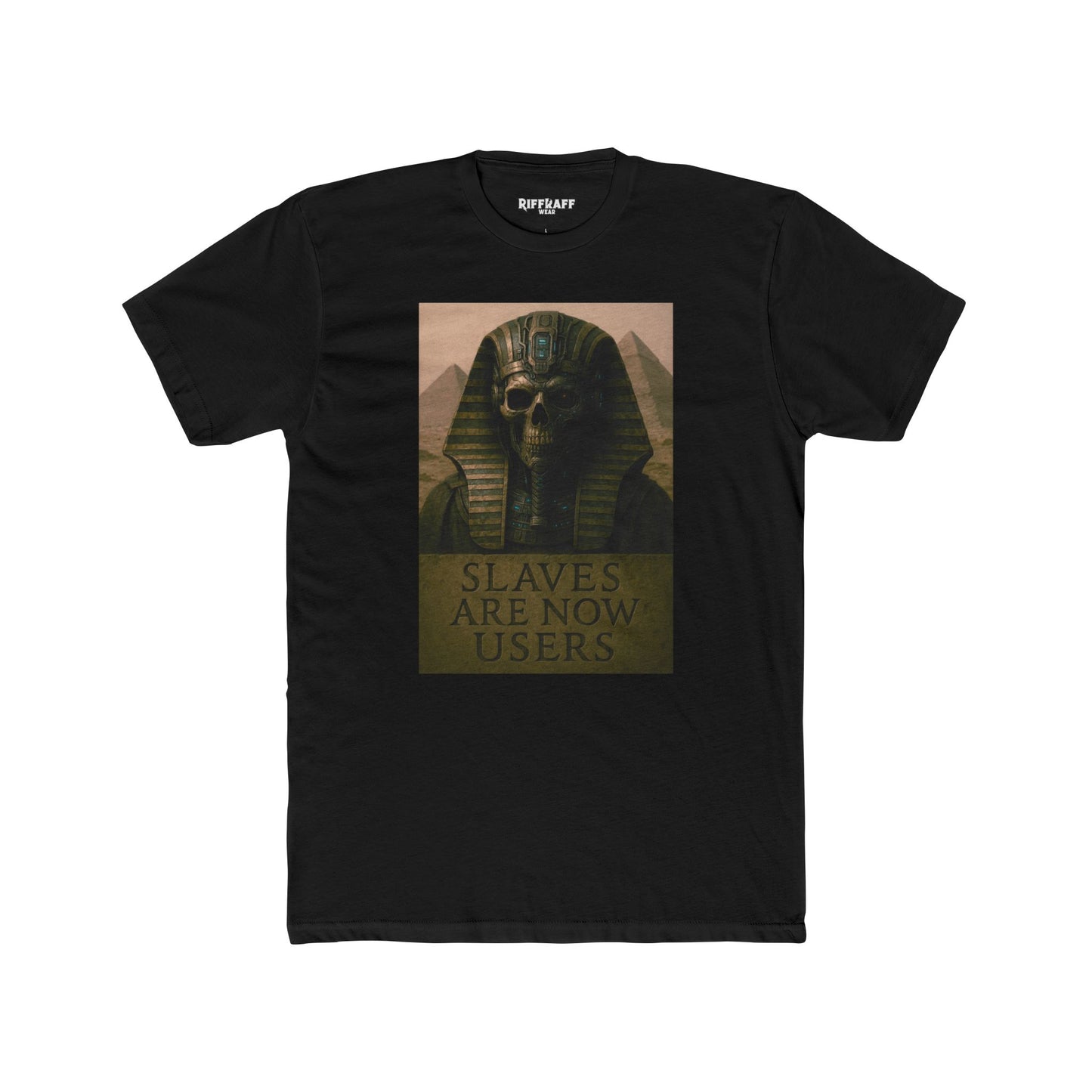 Unisex Cotton Crew Tee - "Slaves Are Now Users" Graphic Tee - Riff Raff Wear