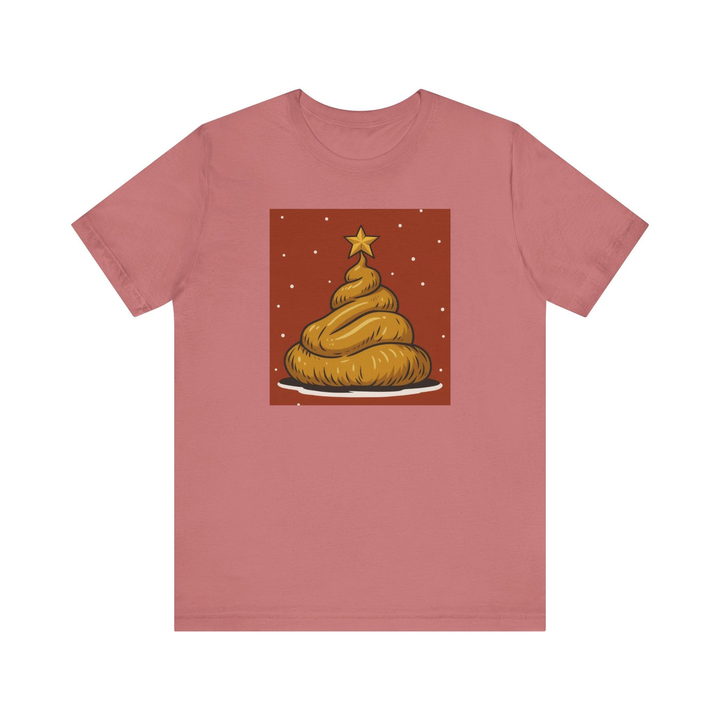 Funny Christmas Poop Tee, Unisex Short Sleeve T-Shirt, Holiday Humor Shirt, Christmas Gift, Graphic Tee, Quirky Xmas Apparel - Riff Raff Wear