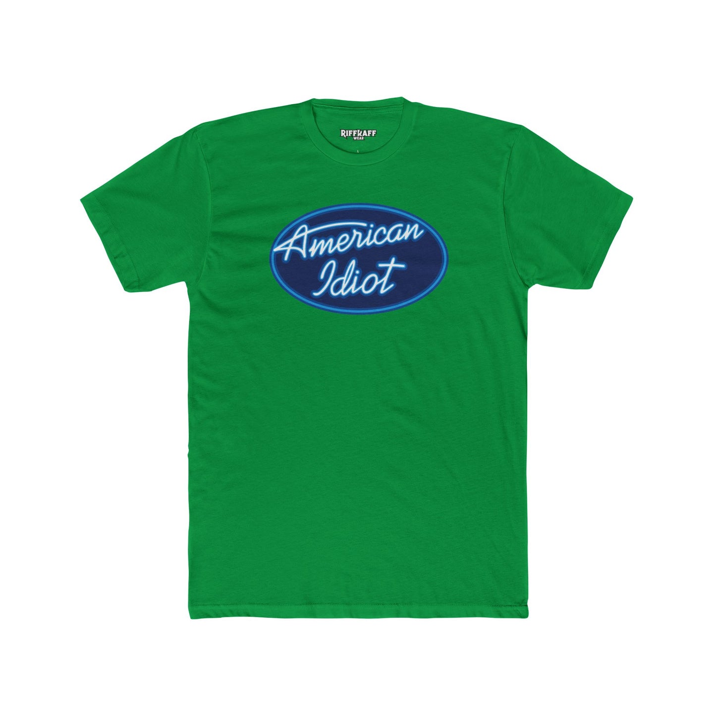 Unisex Cotton Crew Tee - American Idiot Graphic T-Shirt - Logo Parody Series - Riff Raff Wear