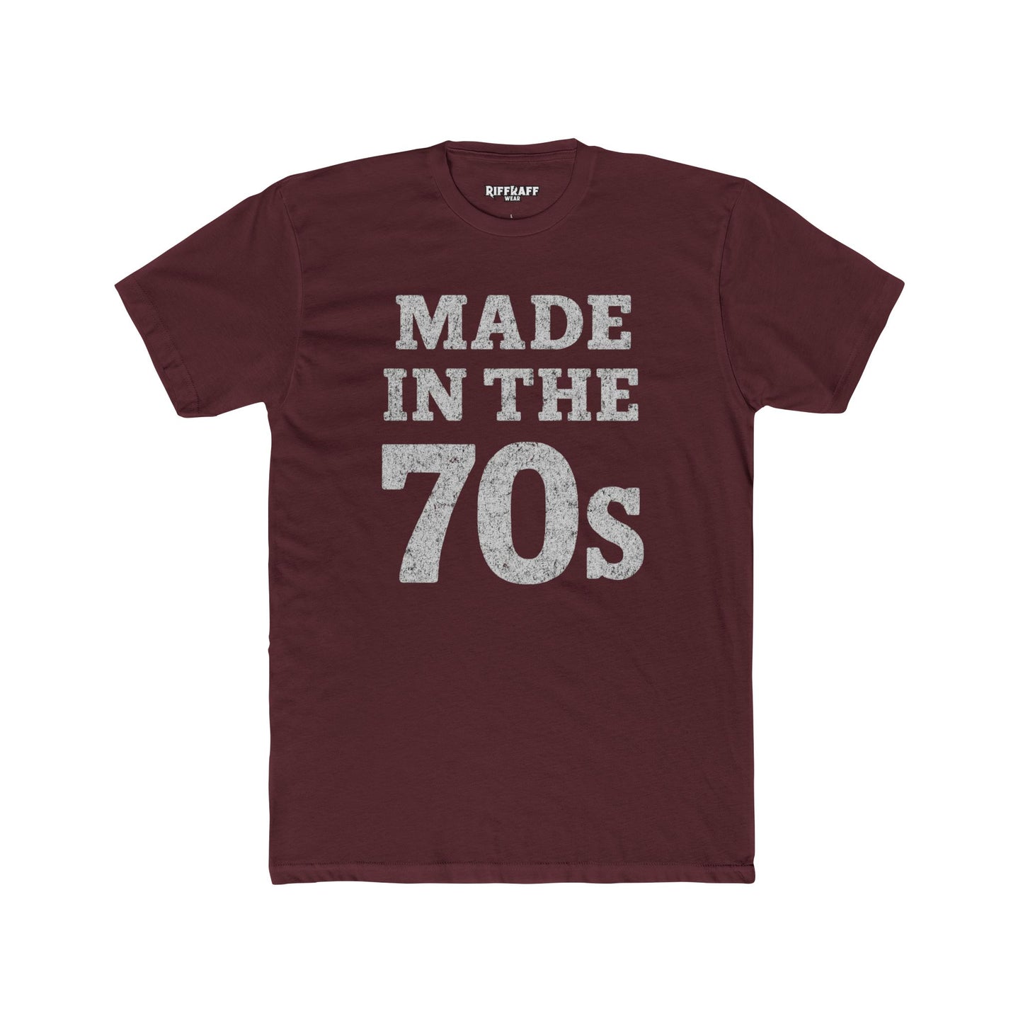 Vintage 70s Unisex Cotton Crew Tee - Retro Made in the 70s T-Shirt - Riff Raff Wear