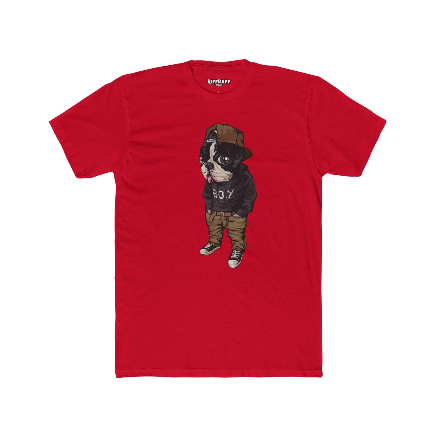 PetNique - Cool Dog Graphic Unisex Cotton Crew Tee - Casual Pet Lover Shirt - Riff Raff Wear
