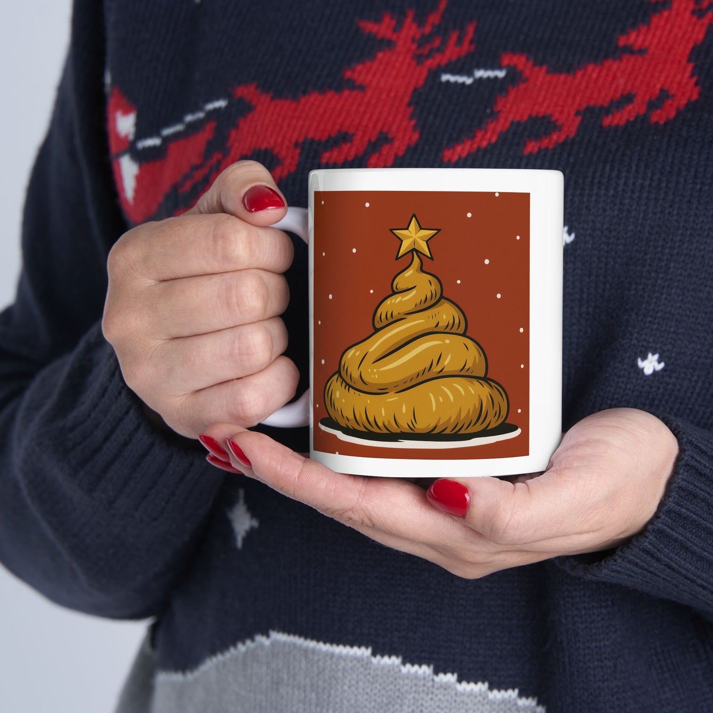 Cozy Cat Ceramic Mug, Cat Lover Gift, Cute Coffee Cup, Holiday Mug, Unique Tea Mug, Cat-Themed Kitchenware - Riff Raff Wear