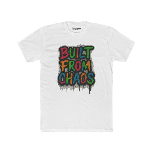 Unisex Cotton Crew Tee - Built From Chaos Graphic T-Shirt - Riff Raff Wear