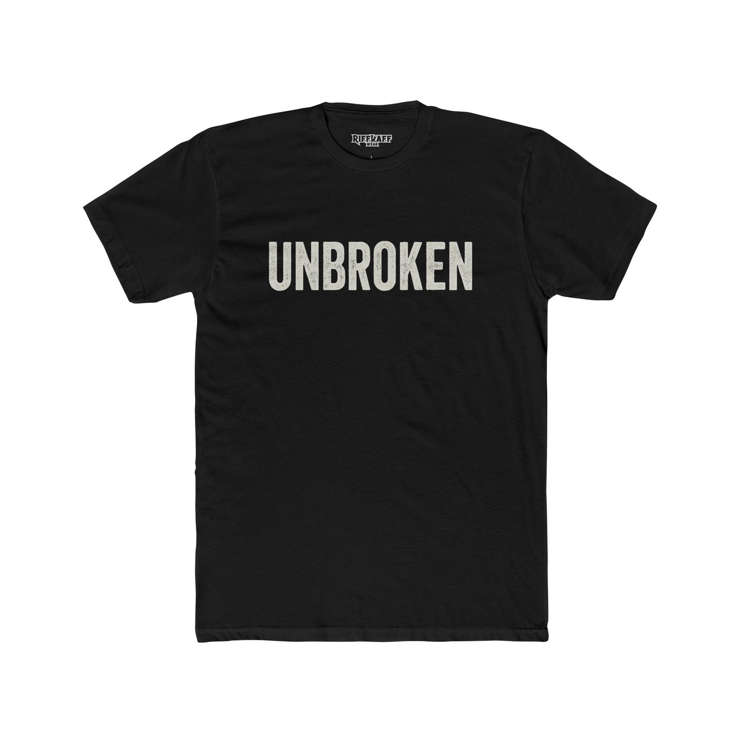 Unisex Cotton Crew Tee - UNBROKEN Inspirational Shirt - Riff Raff Wear Fitness