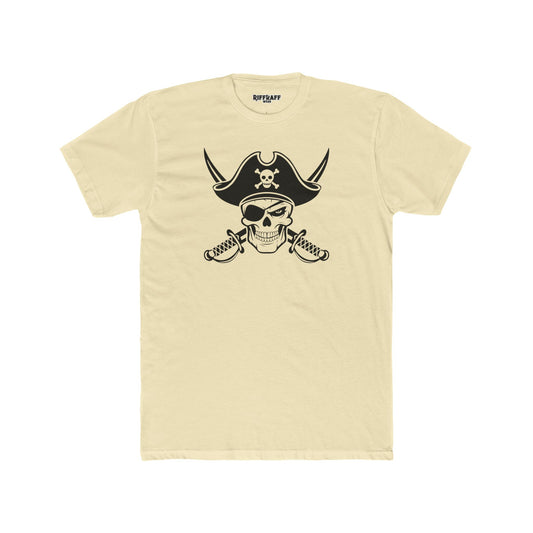 Pirate Skull Unisex Cotton Crew Tee - Perfect for Nautical Enthusiasts and Halloween