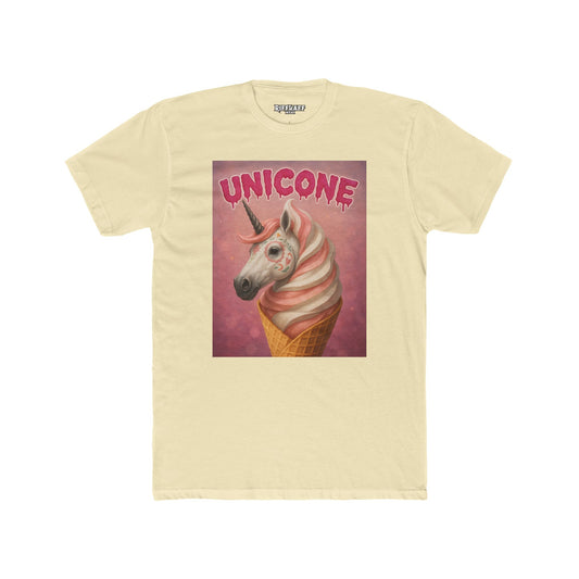 Whimsical Unicone Crew Tee - Fun Unicorn Ice Cream Graphic T-Shirt - Riff Raff Wear