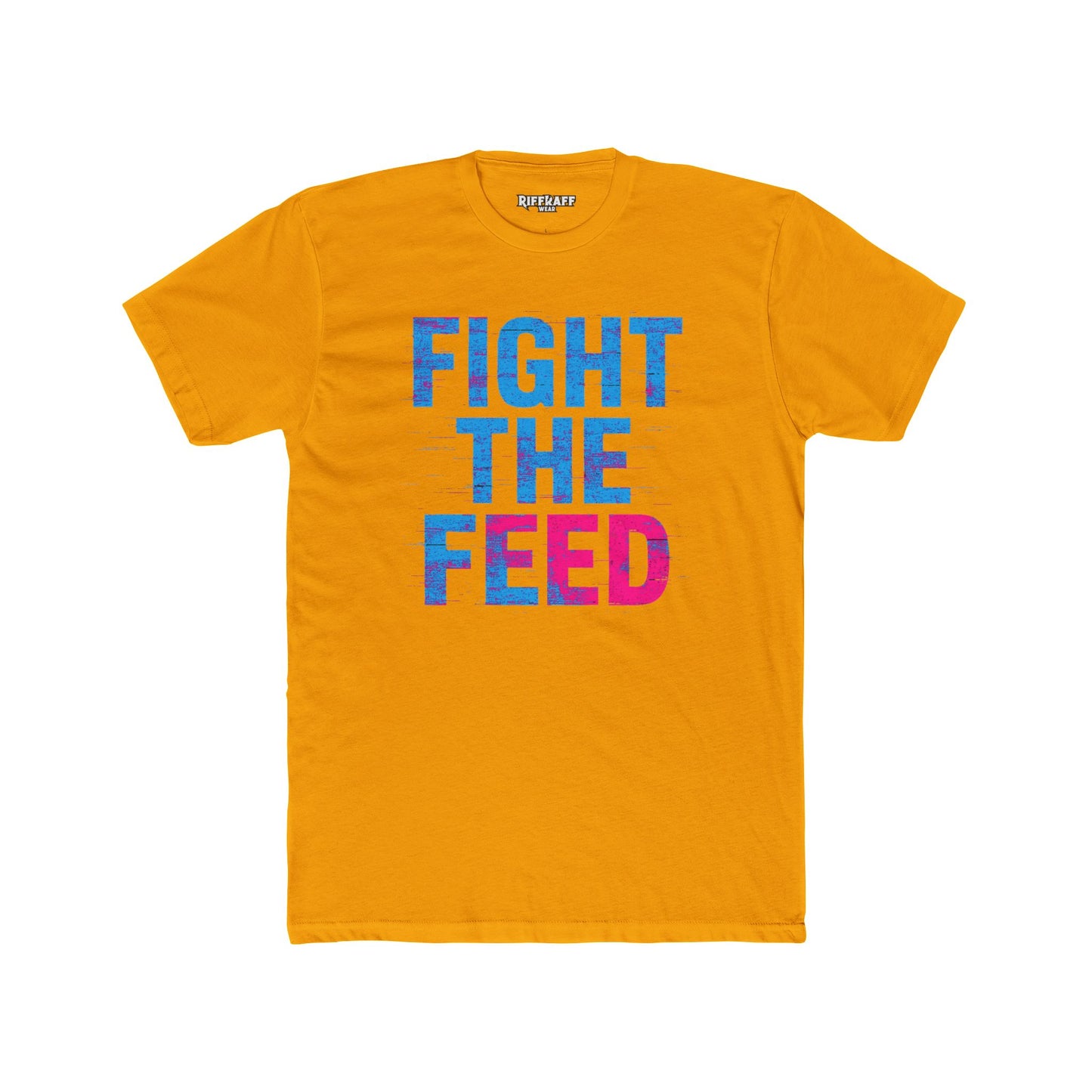 Unisex Cotton Crew Tee - Fight the Feed Graphic T-Shirt - Riff Raff Wear