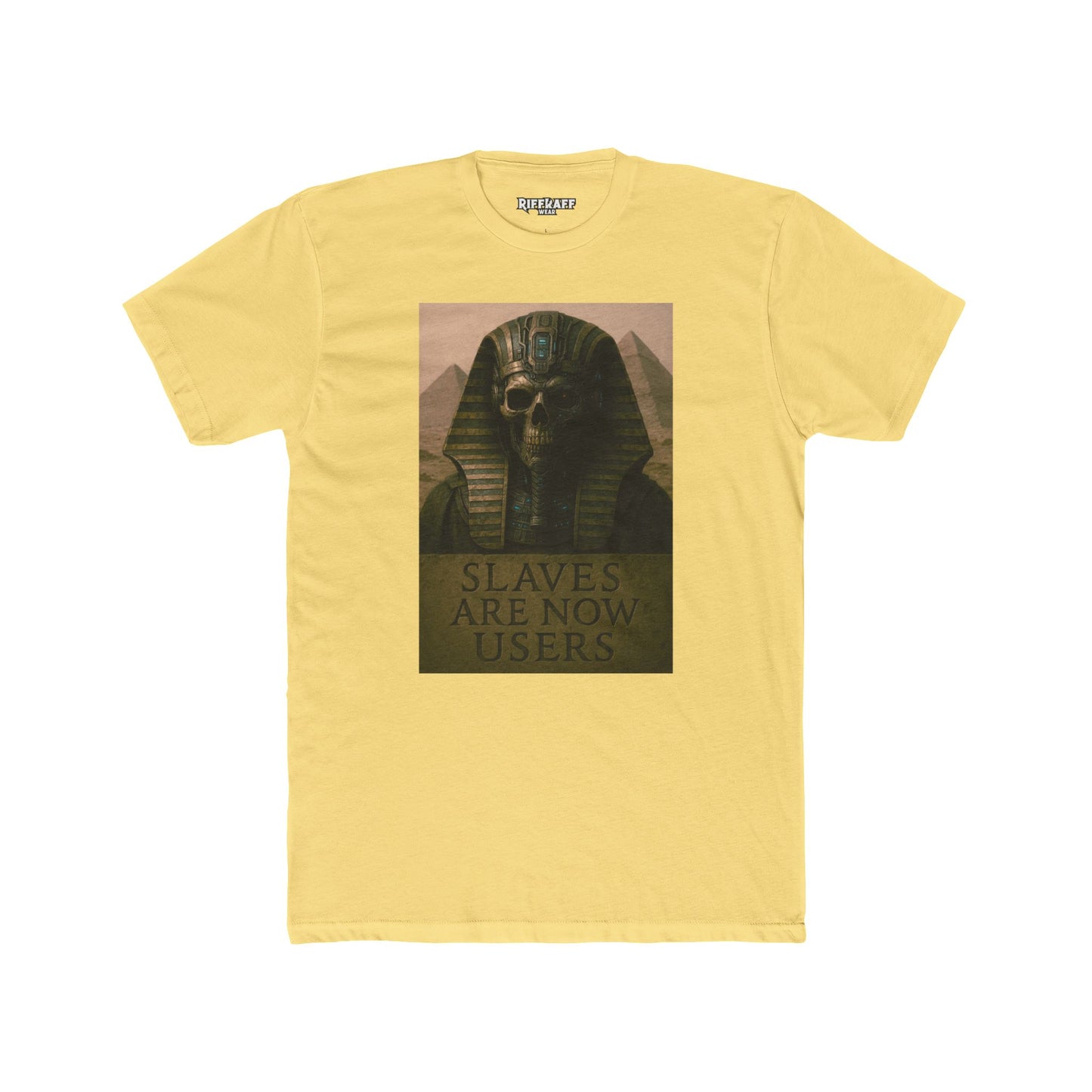 Unisex Cotton Crew Tee - "Slaves Are Now Users" Graphic Tee - Riff Raff Wear