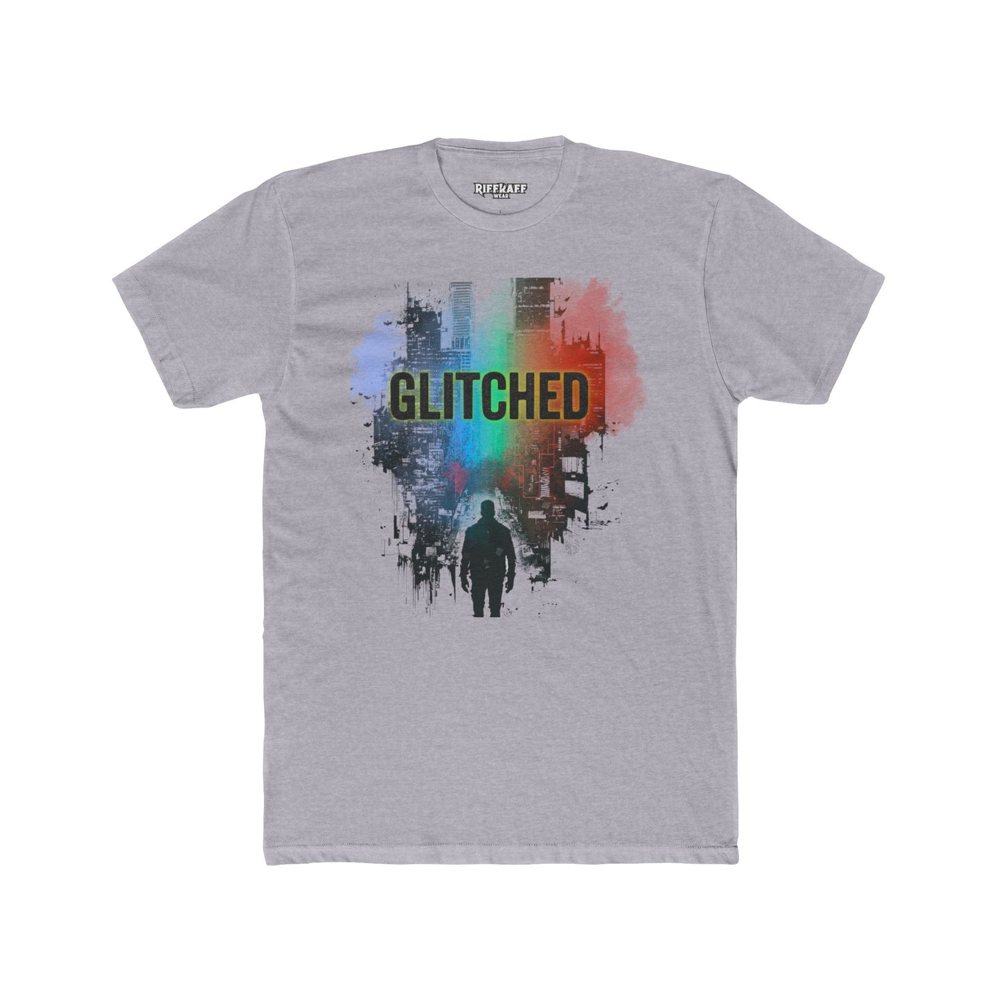Glitched Unisex Cotton Crew Tee - Urban Streetwear Style - Riff Raff Wear