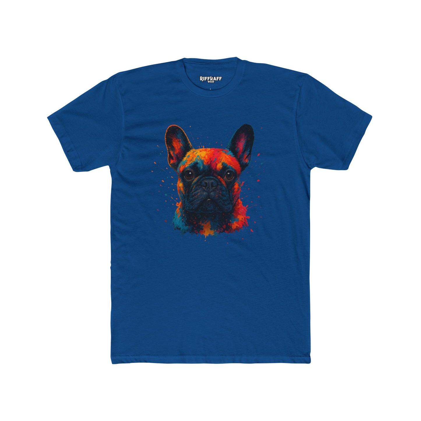 Colorful French Bulldog Unisex Cotton Crew Tee - Riff Raff Wear