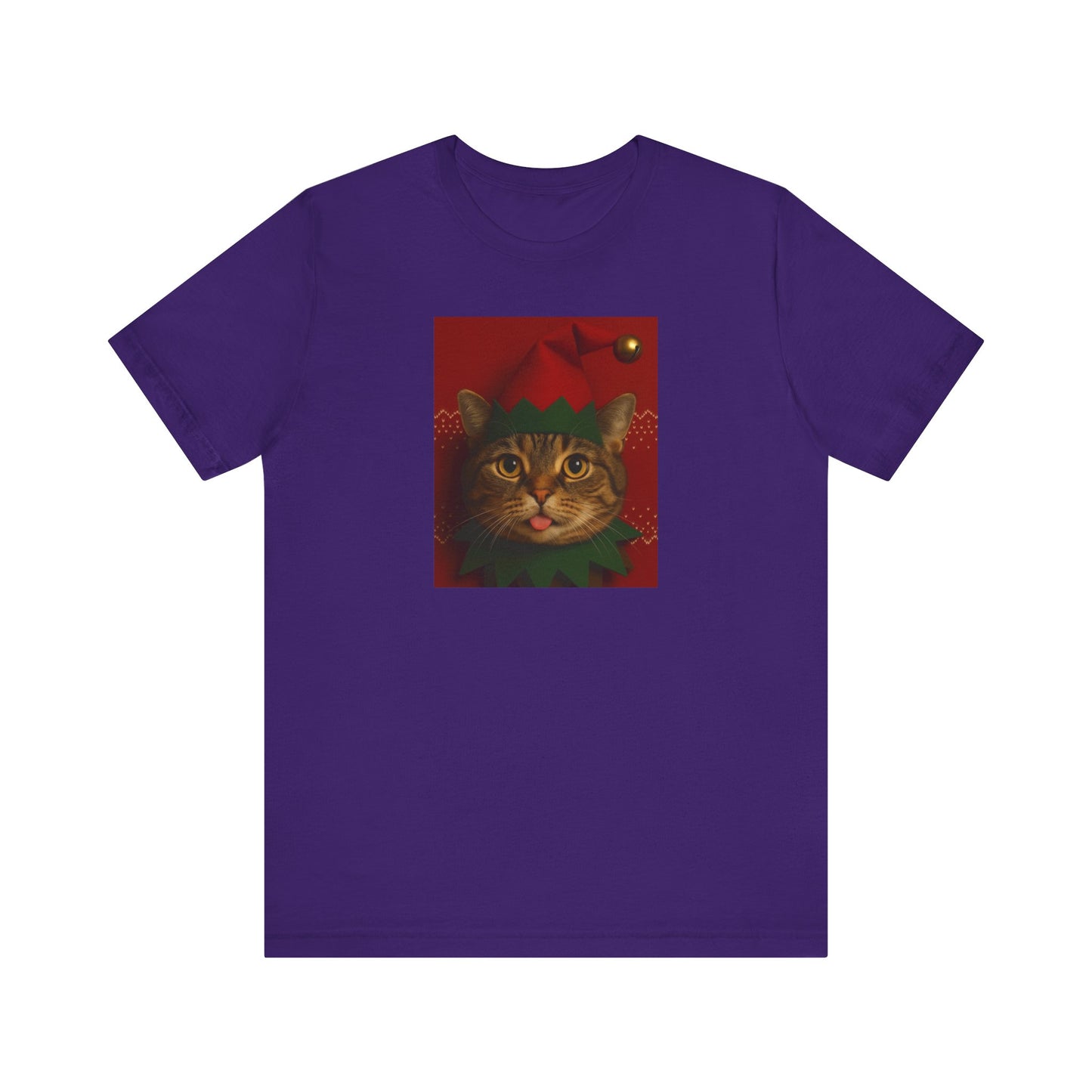 Festive Cat Elf T-Shirt, Christmas Tee, Holiday Gift, Cute Cat Lover Shirt, Unisex Apparel, Funny Christmas Top - Riff Raff Wear