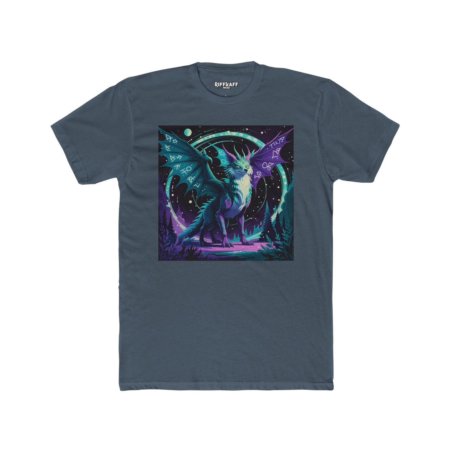 Mystical Dragon Unisex Cotton Crew Tee - Fantasy T-Shirt for Men & Women - Riff Raff Wear