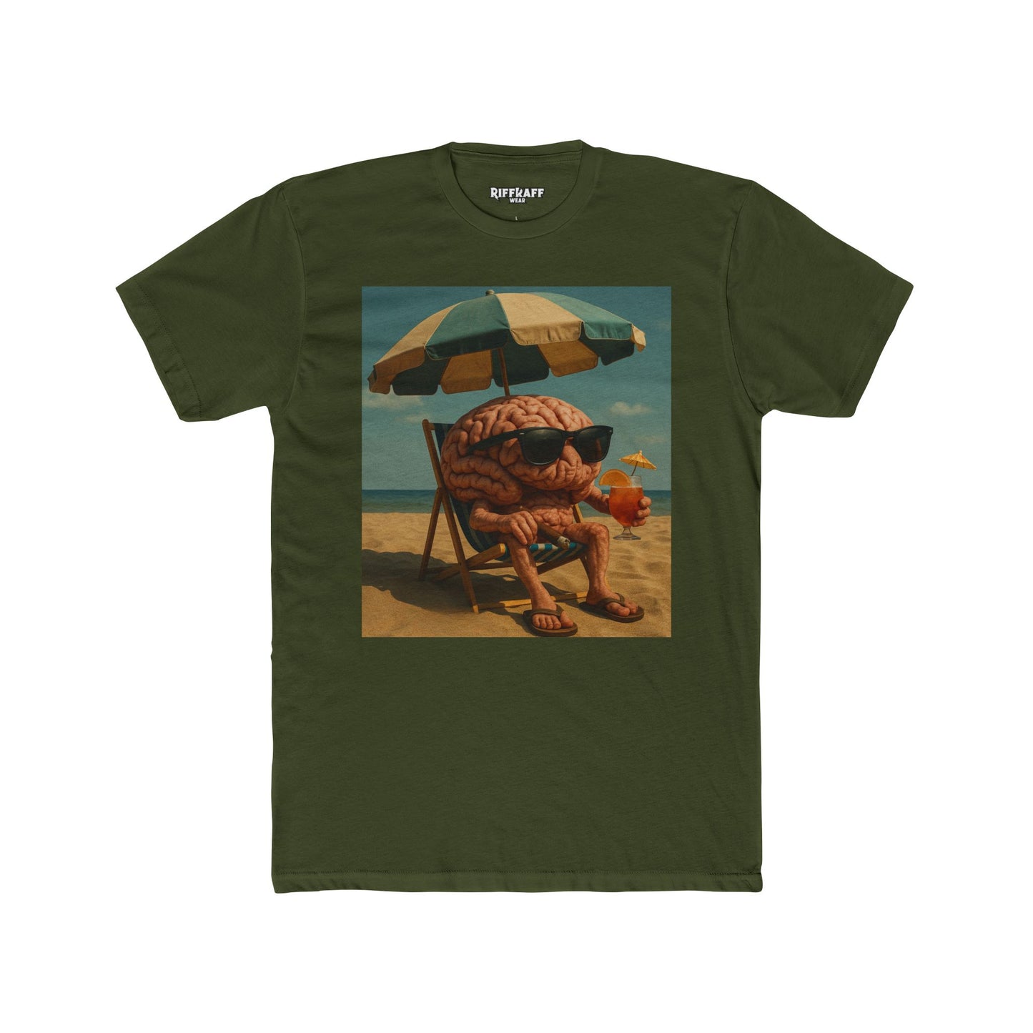 Chill Vibes Brain Art Unisex Cotton Crew Tee - Riff Raff Wear