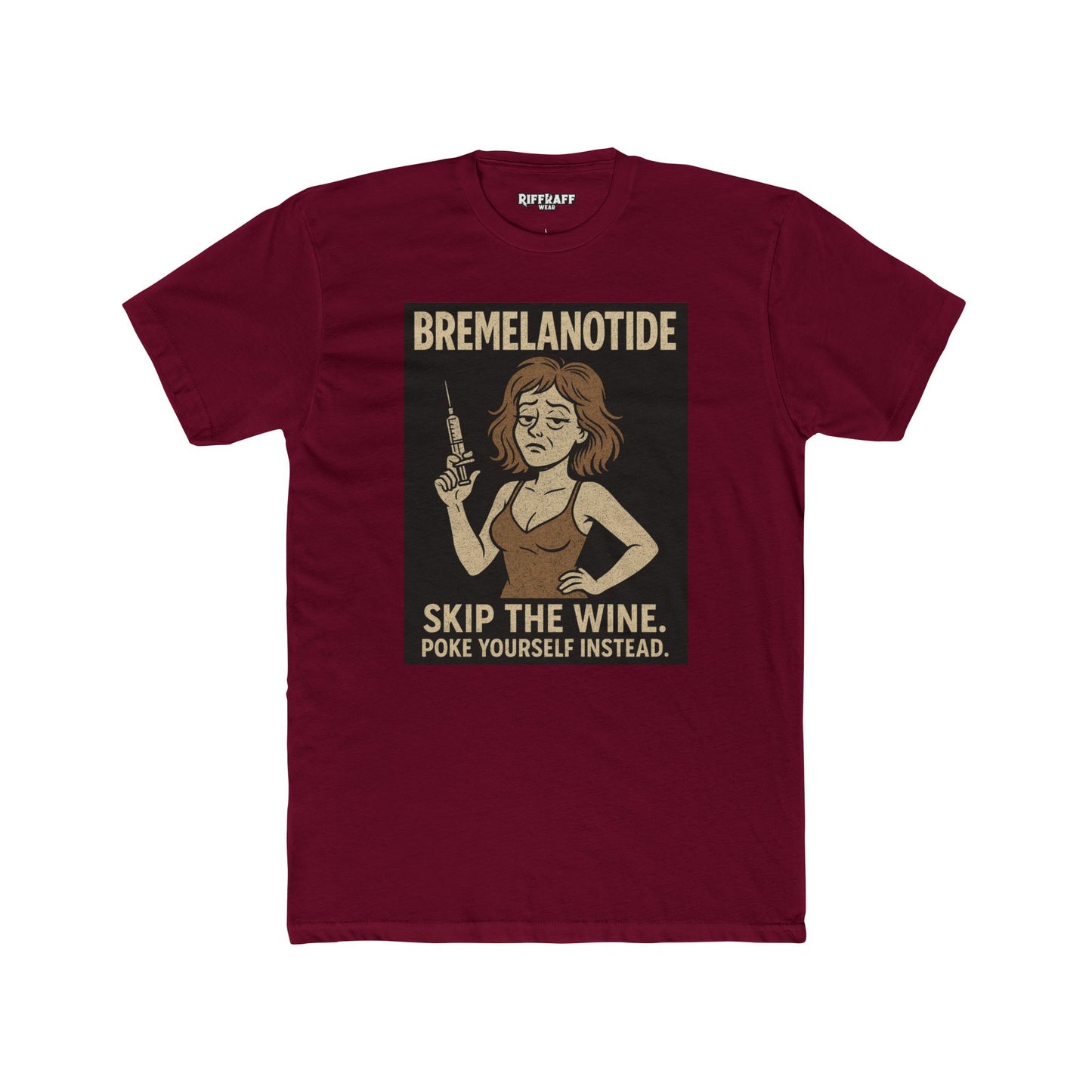 Bremelanotide Poke Yourself - Motivational Unisex Cotton Crew Tee - OverRX - Riff Raff Wear