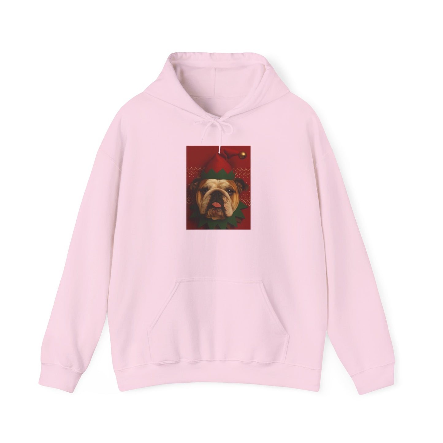 Christmas Bulldog Hoodie, Unisex Heavy Blend Sweatshirt, Funny Pet Gift, Holiday Apparel, Cozy Pullover, Festive Dog Sweatshirt - Riff Raff Wear